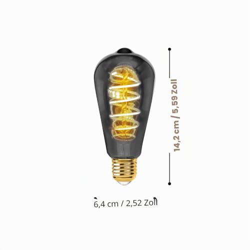 eglo-spiral-e27-led-gl-hbirne-vintage-st64-schwarz-transparent-dimmbar image 8