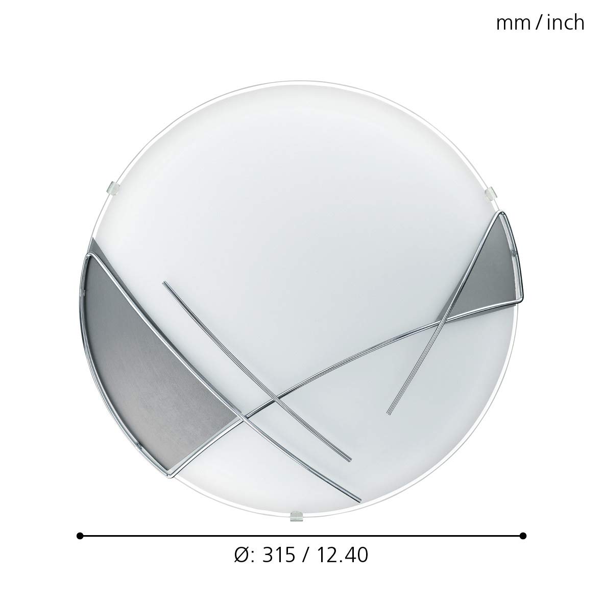 eglo-raya-deckenlampe-1-flammig-e27-wei-chrom-31-5-cm image 3