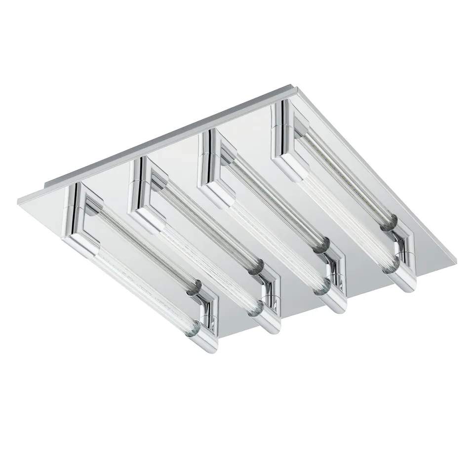 eglo-velarde-led-deckenleuchte-32x32-cm-stahl-chrom-glas-klar image 1