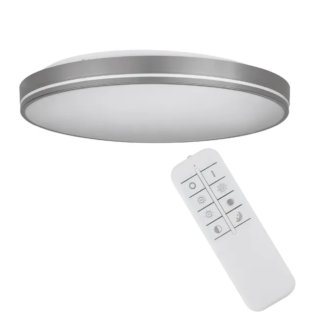 eglo-orotava-led-deckenleuchte-rund-39-5-cm-grau-wei-dimmbar-mit-fernbedienung image 1