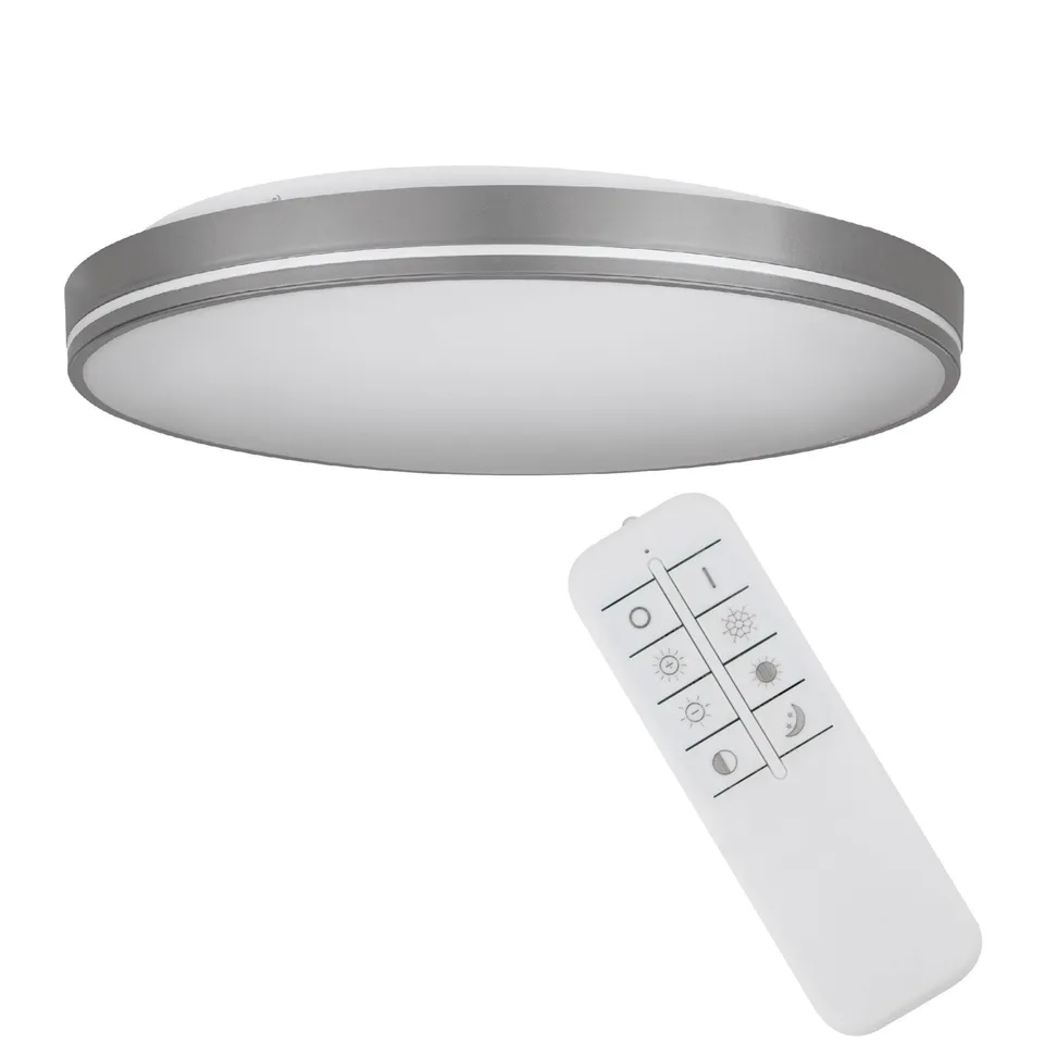 eglo-orotava-led-deckenleuchte-rund-39-5-cm-grau-wei-dimmbar-mit-fernbedienung image 1