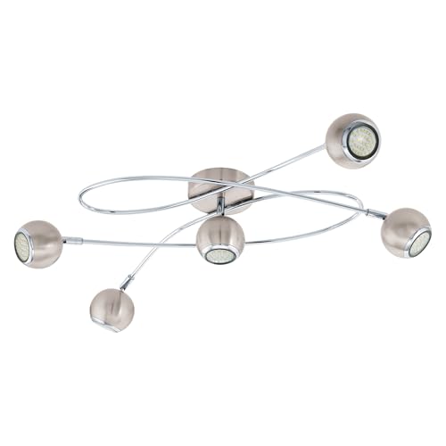 eglo-locanda-led-deckenleuchte-5-flammig-gu10-spots-schwenkbar-nickel-matt-chrom image 4