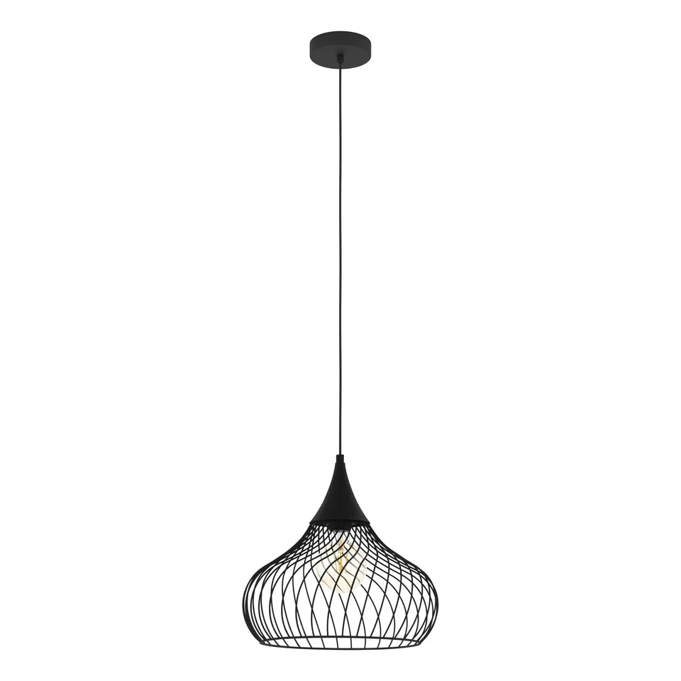 eglo-staverton-pendelleuchte-vintage-industrial-schwarz-e27-36-5-cm image 1