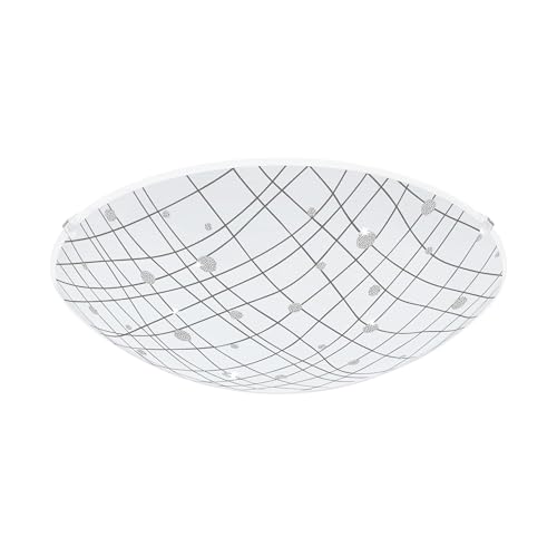 eglo-vereda-led-deckenleuchte-31-5-cm-wei-glas-granille-kristalle image 6