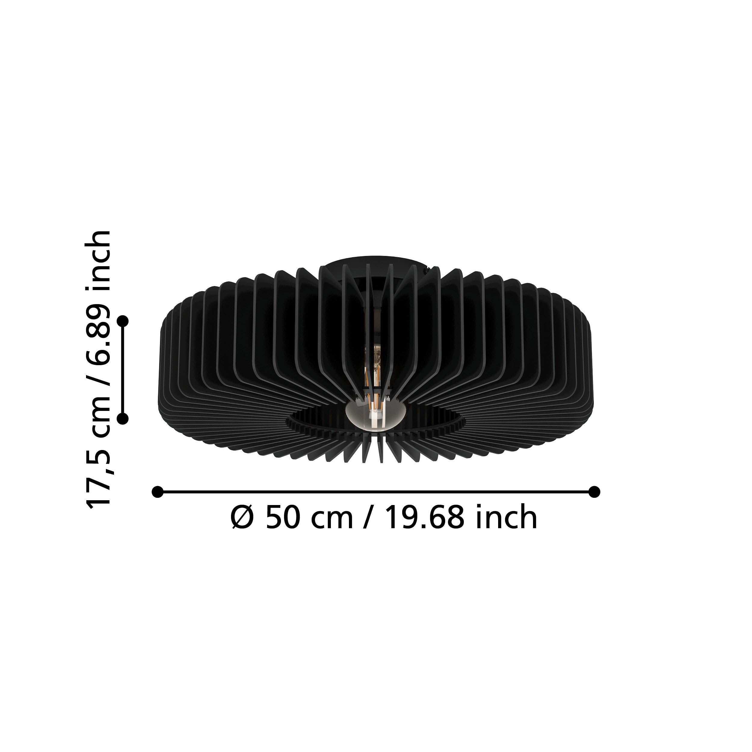 eglo-palombaia-deckenlampe-rund-50-cm-skandi-holz-lamellen-schwarz image 6