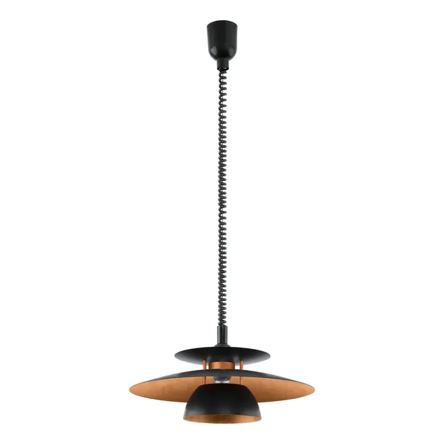 eglo-brenda-pendelleuchte-1-flammig-43-cm-h-ngelampe-schwarz-kupfer-e27 image 1
