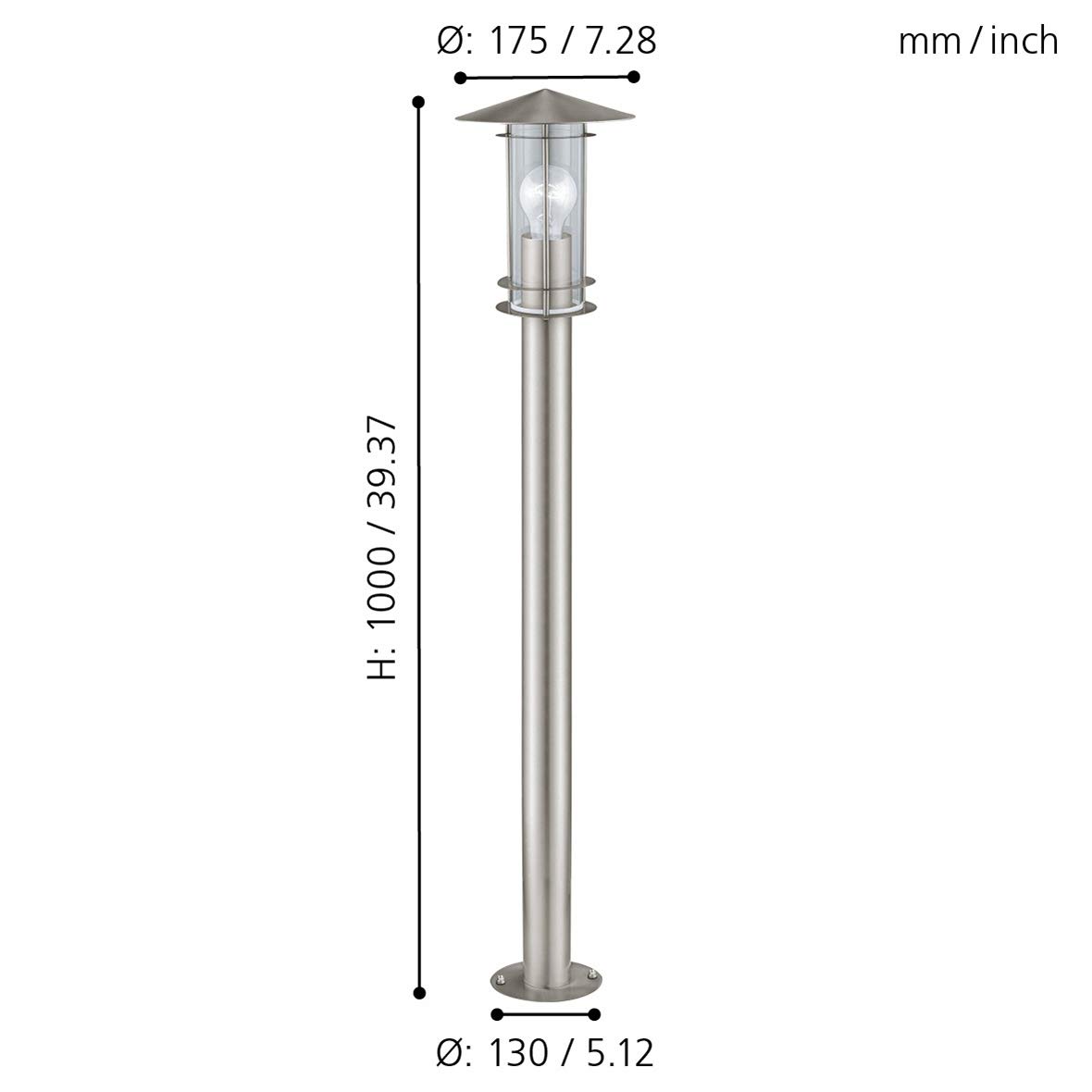 eglo-lisio-au-en-wegelampe-100-cm-e27-ip44-edelstahl-silber-glas-transparent image 6