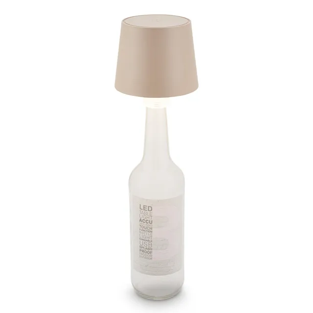 briloner-led-flaschenlampe-kabellos-touch-dimmbar-warmwei-akku-tischleuchte-beig image 1