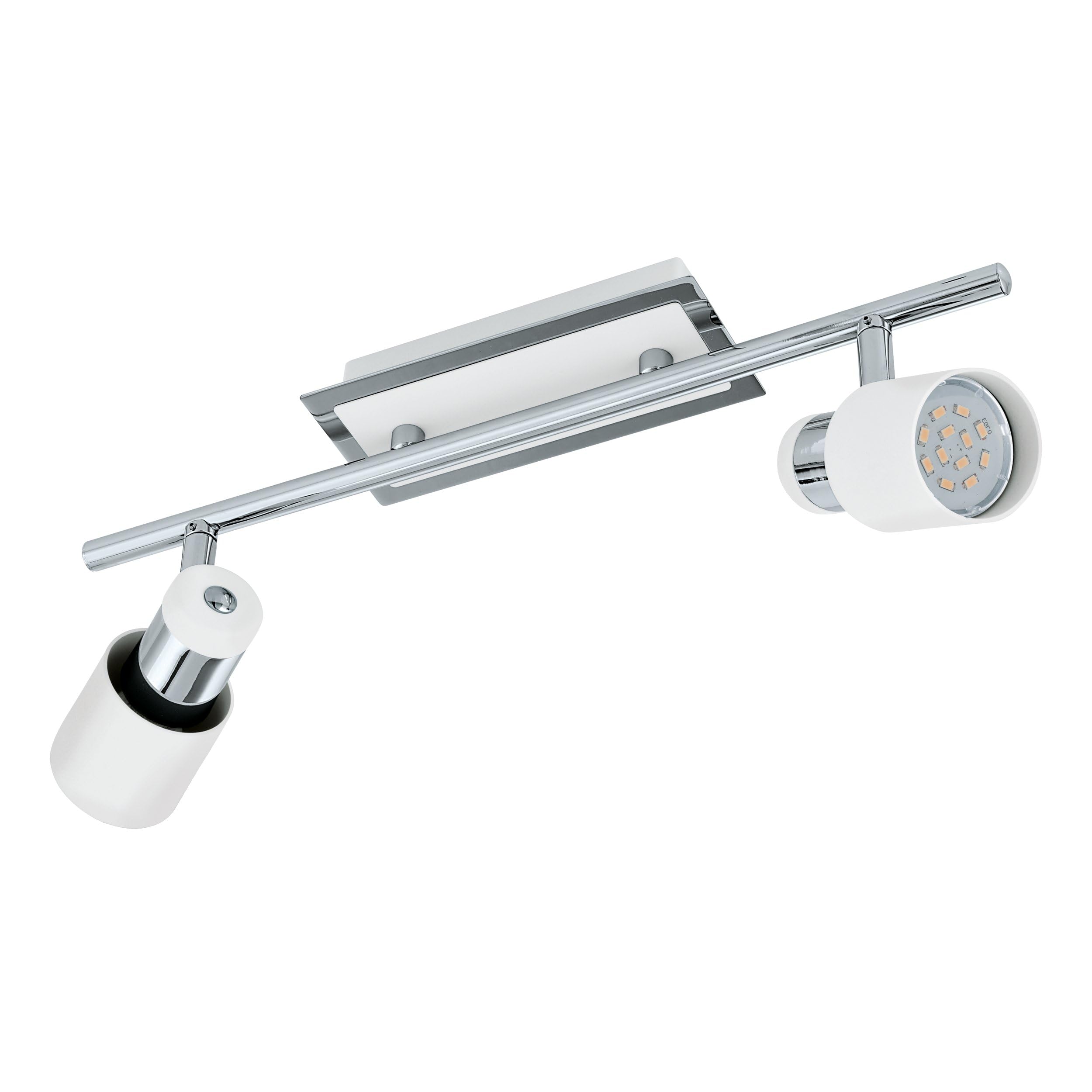 eglo-davida-led-deckenleuchte-2-flammig-deckenspot-chrom-wei-mit-gu10 image 1