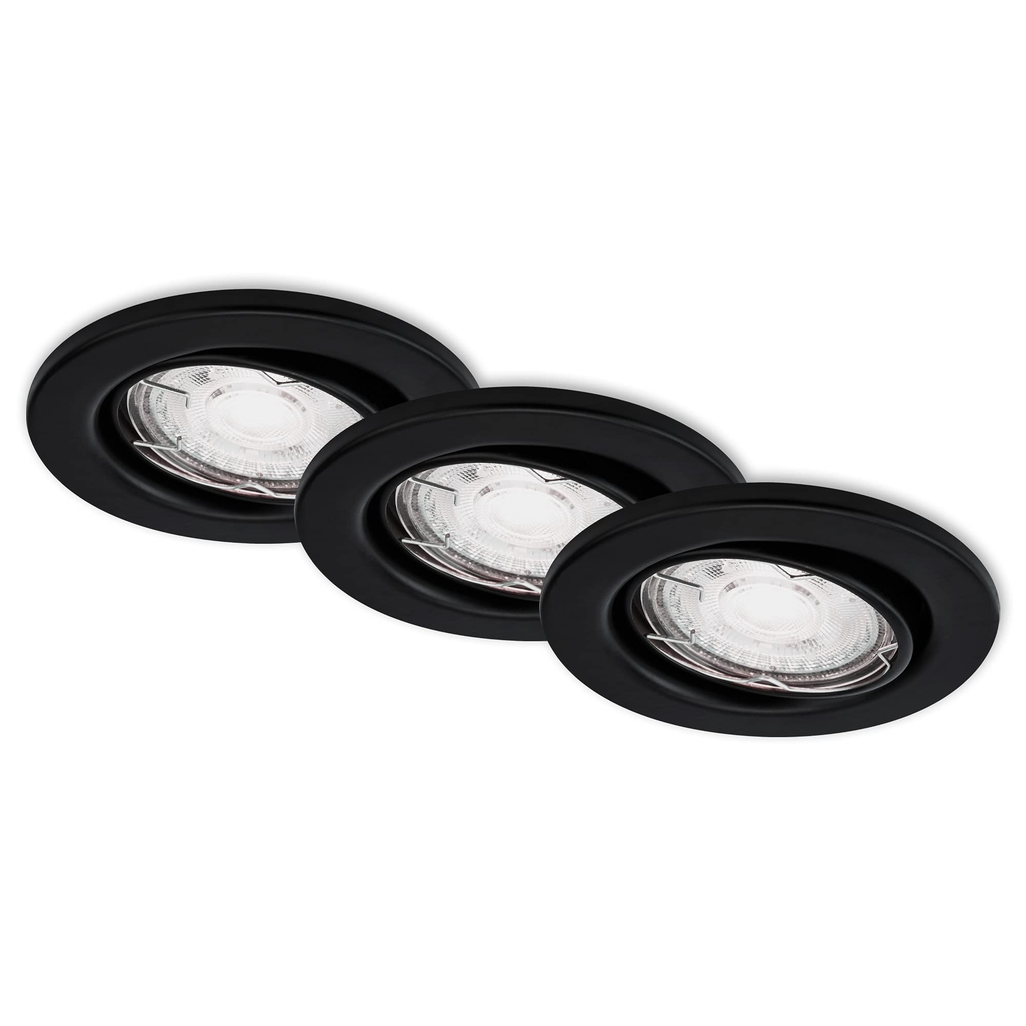 briloner-led-einbauleuchten-3er-set-schwenkbar-gu10-matt-schwarz-ip23 image 1