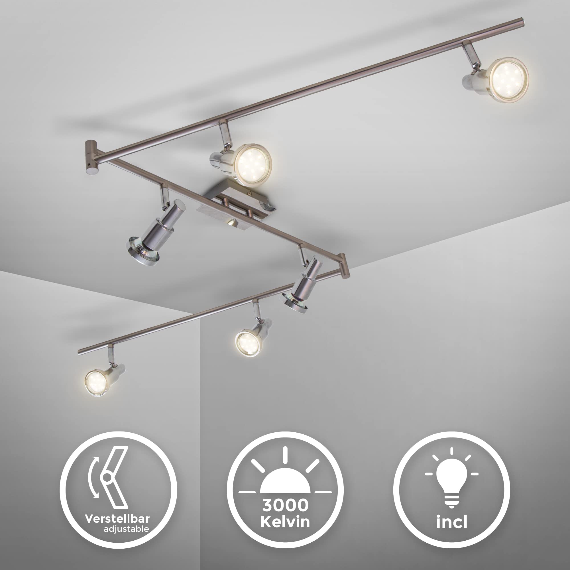 briloner-b-k-licht-led-deckenleuchte-6-flammig-schwenkbar-gu10-180-cm-matt-nicke image 2
