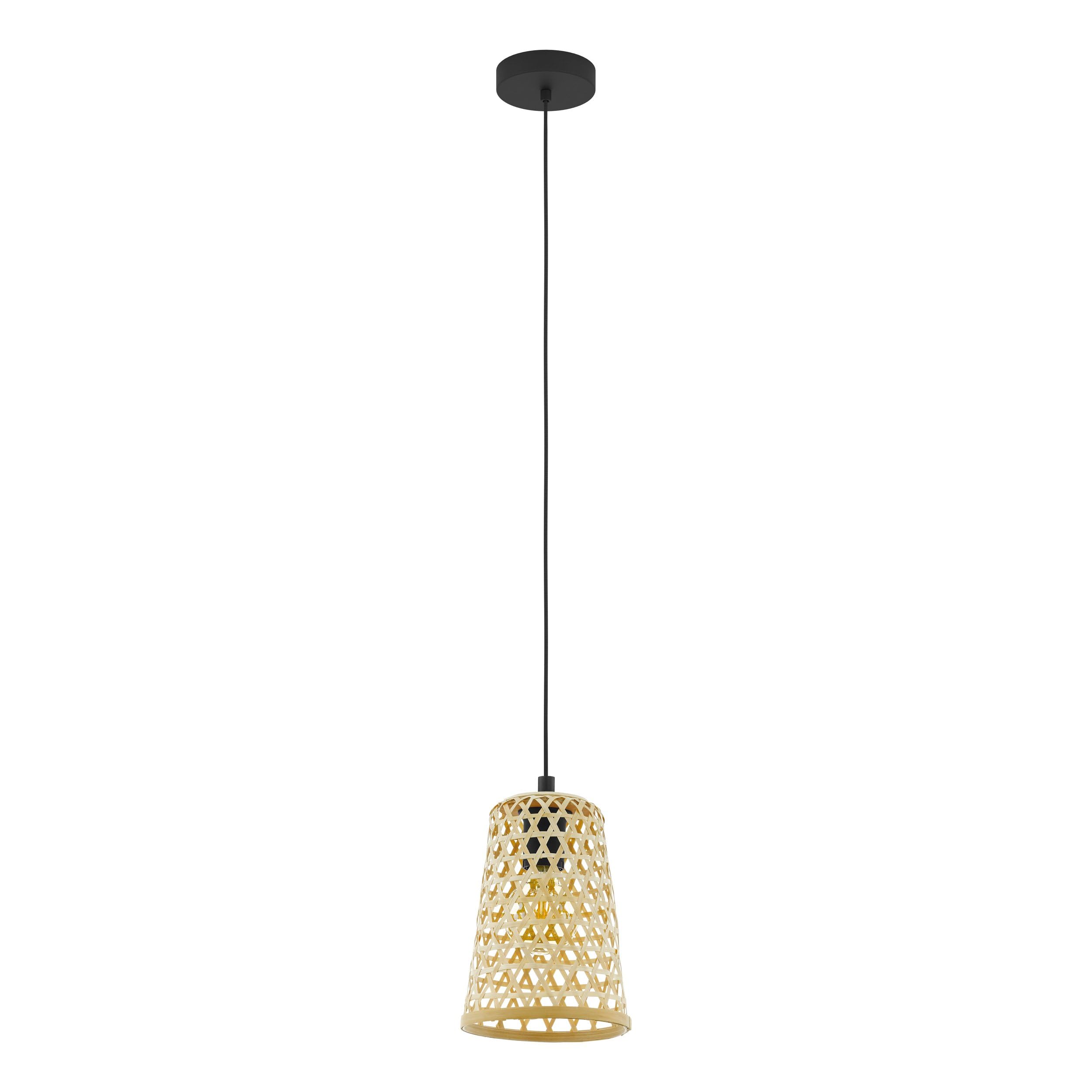 eglo-claverdon-deckenleuchte-boho-natur-e27-37-cm image 5