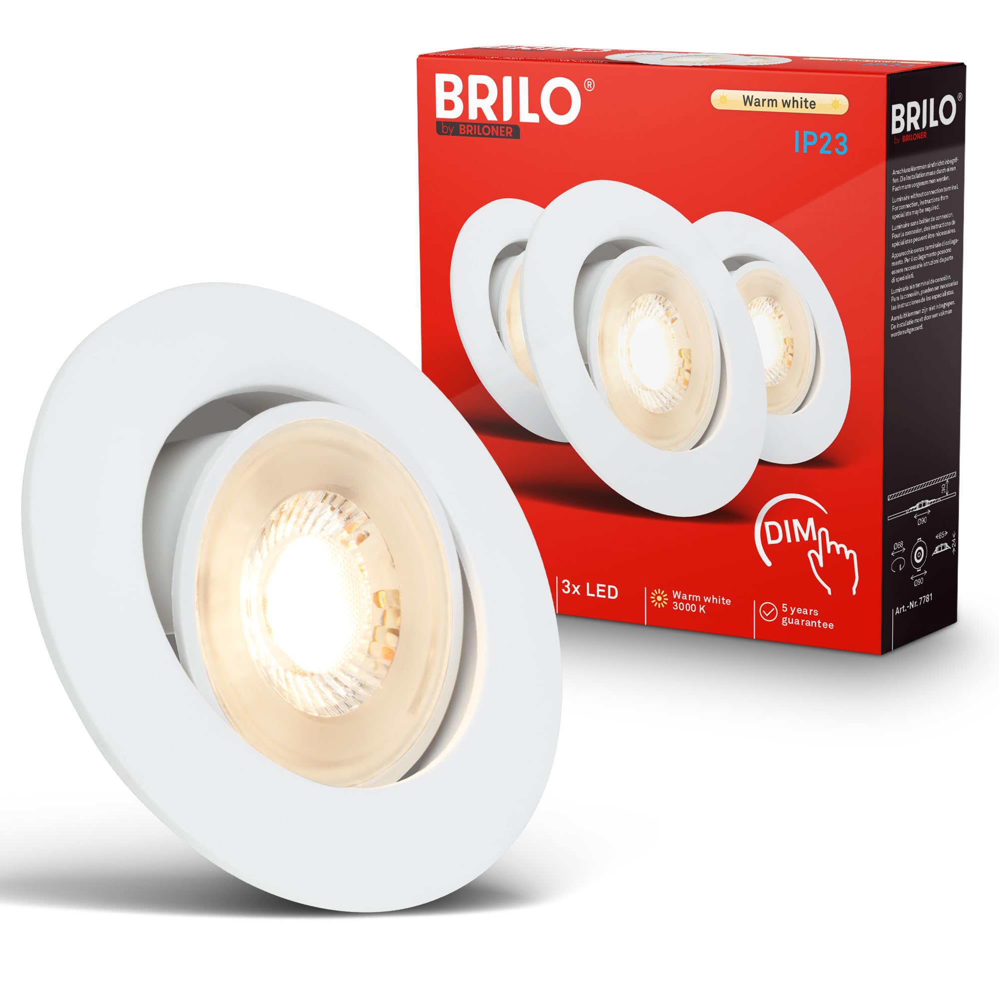 briloner-3er-set-led-einbaustrahler-230v-flach-dimmbar-schwenkbar-wei image 1