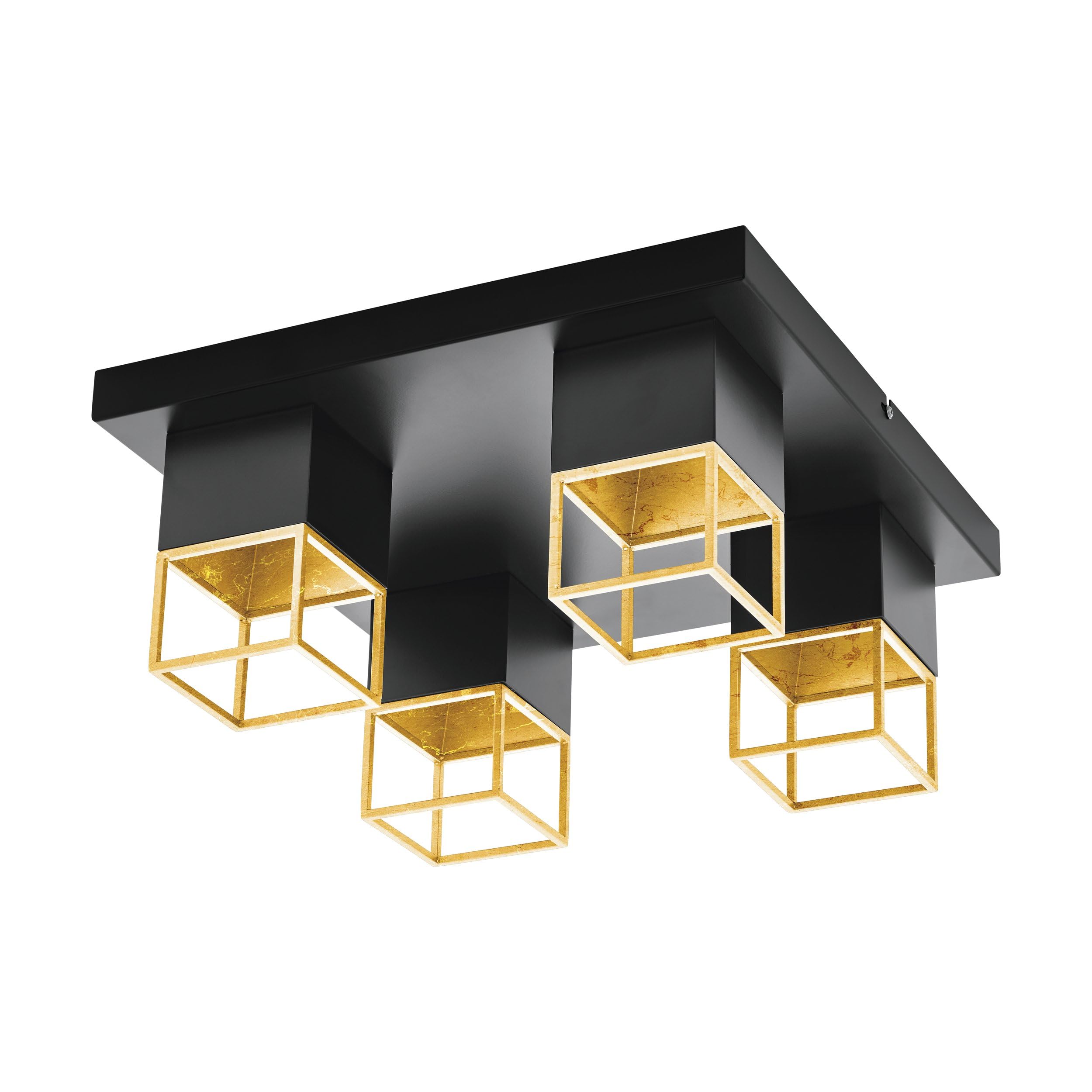 eglo-montebaldo-deckenleuchte-9-flammig-vintage-industrial-schwarz-gold-gu10 image 6