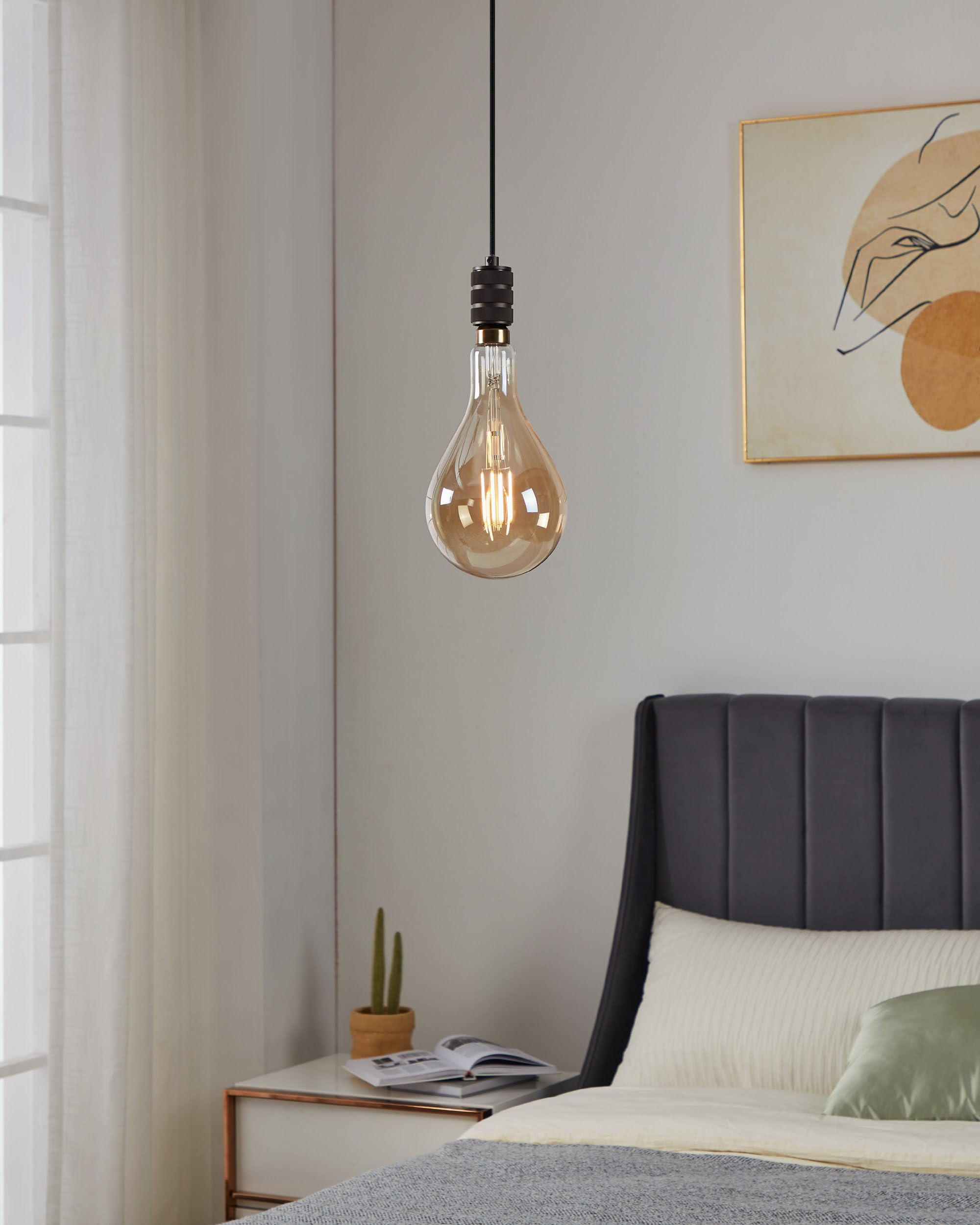 eglo-big-size-ps160-e27-led-amber-vintage-dimmbar-31-8-cm-4w-400lm-2200k image 2