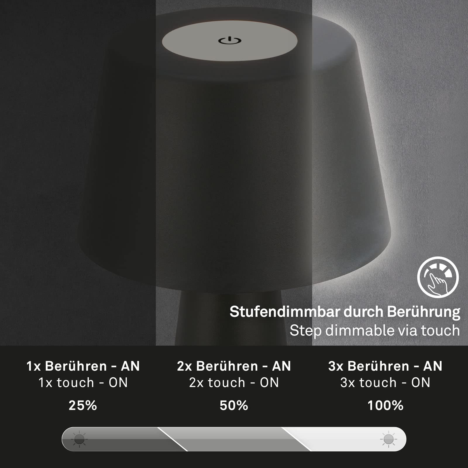 briloner-led-akku-tischleuchte-kabellos-schwarz-ip44 image 3