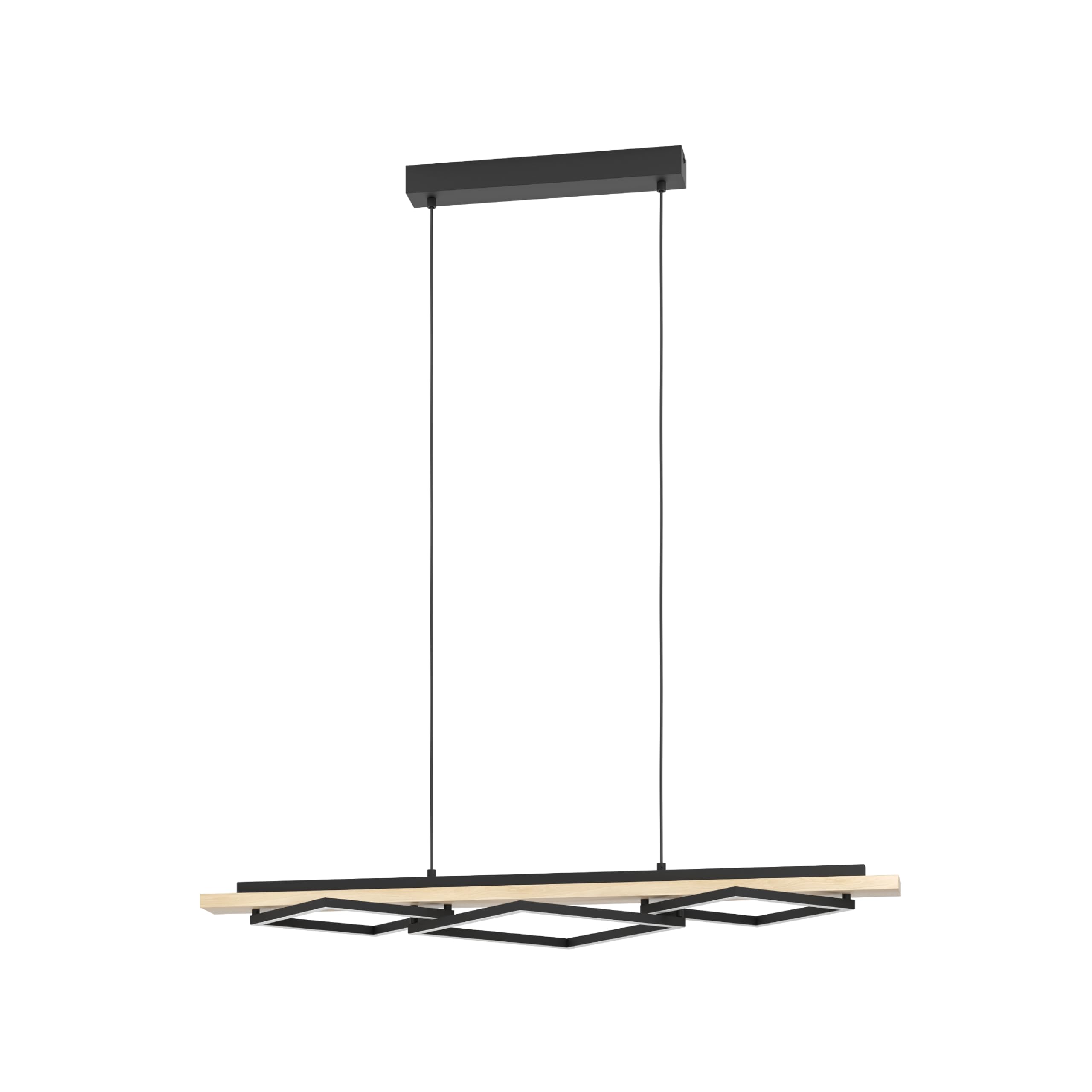 eglo-boyal-led-h-ngelampe-3-flammig-holz-schwarz-warmwei-101cm image 1