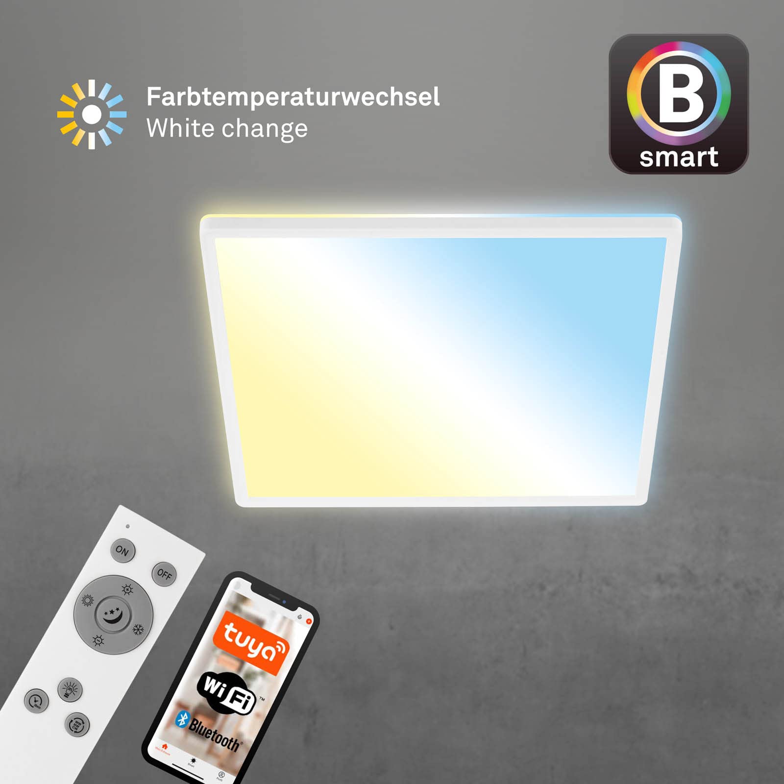 briloner-smart-home-led-deckenlampe-flach-42x42-cm-wei-mit-alexa-fernbedienung-u image 4