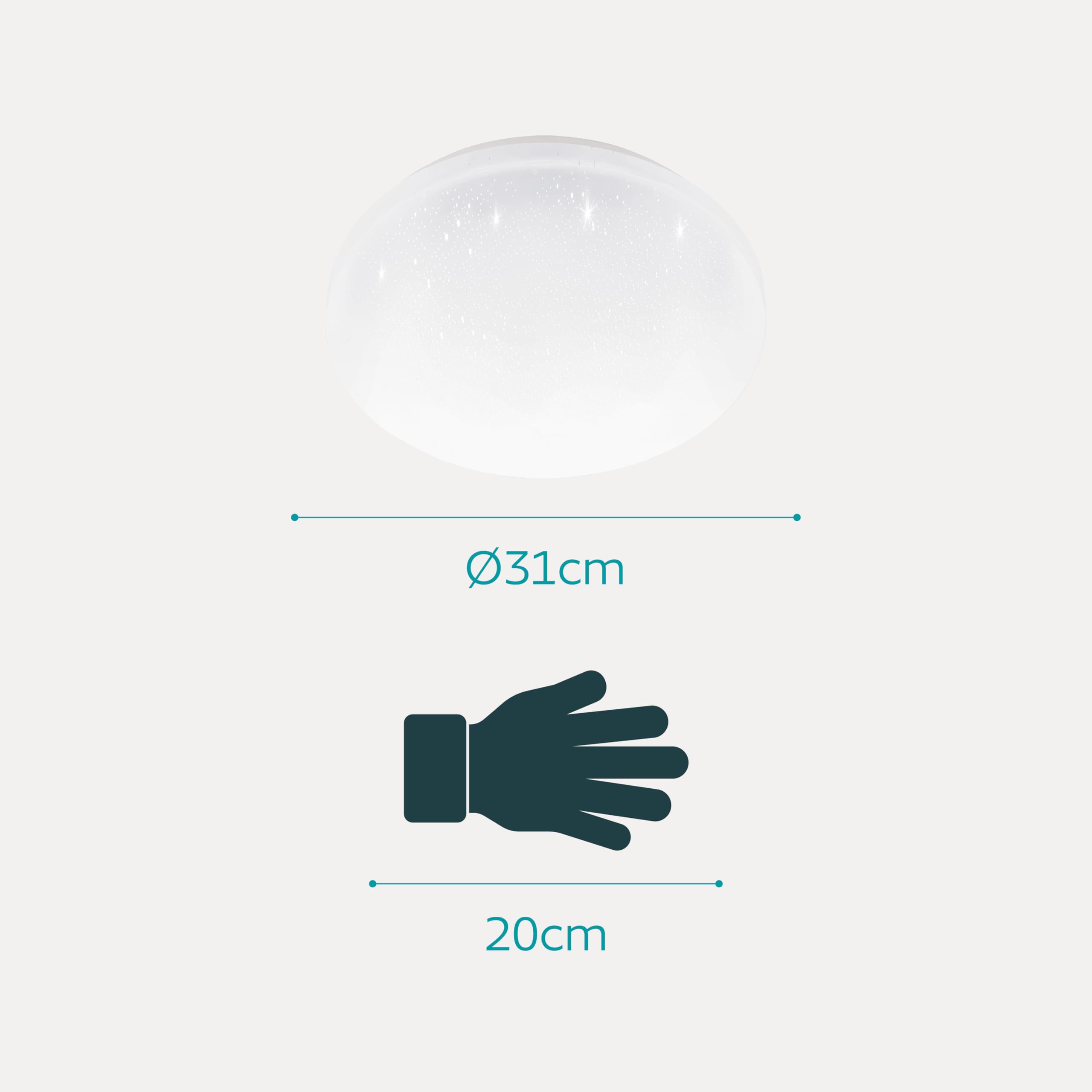 eglo-pogliola-e-led-deckenleuchte-31-cm-kristall-sterneneffekt-warmwei image 5