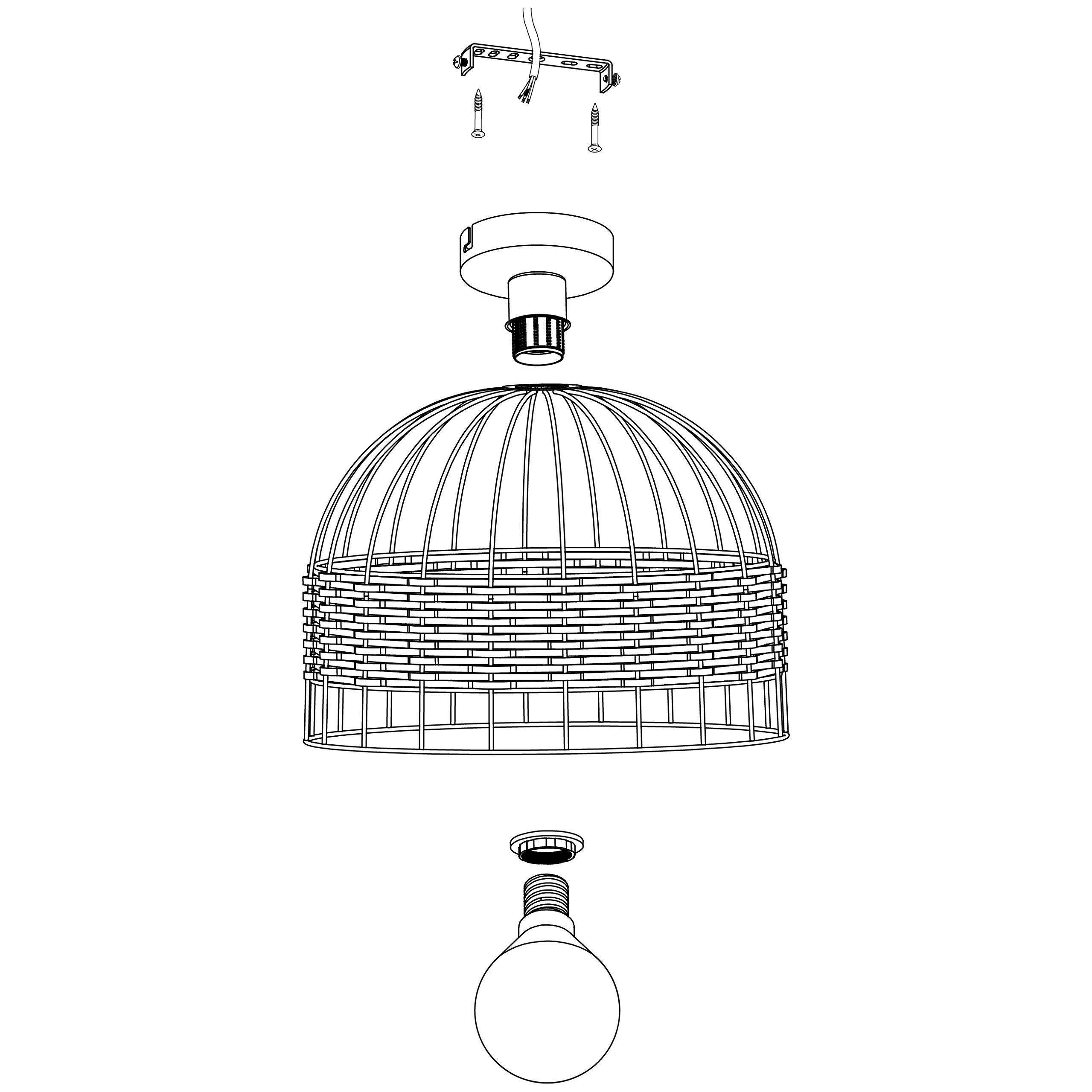 eglo-anwick-deckenlampe-vintage-boho-rattan-e27-38-cm image 6