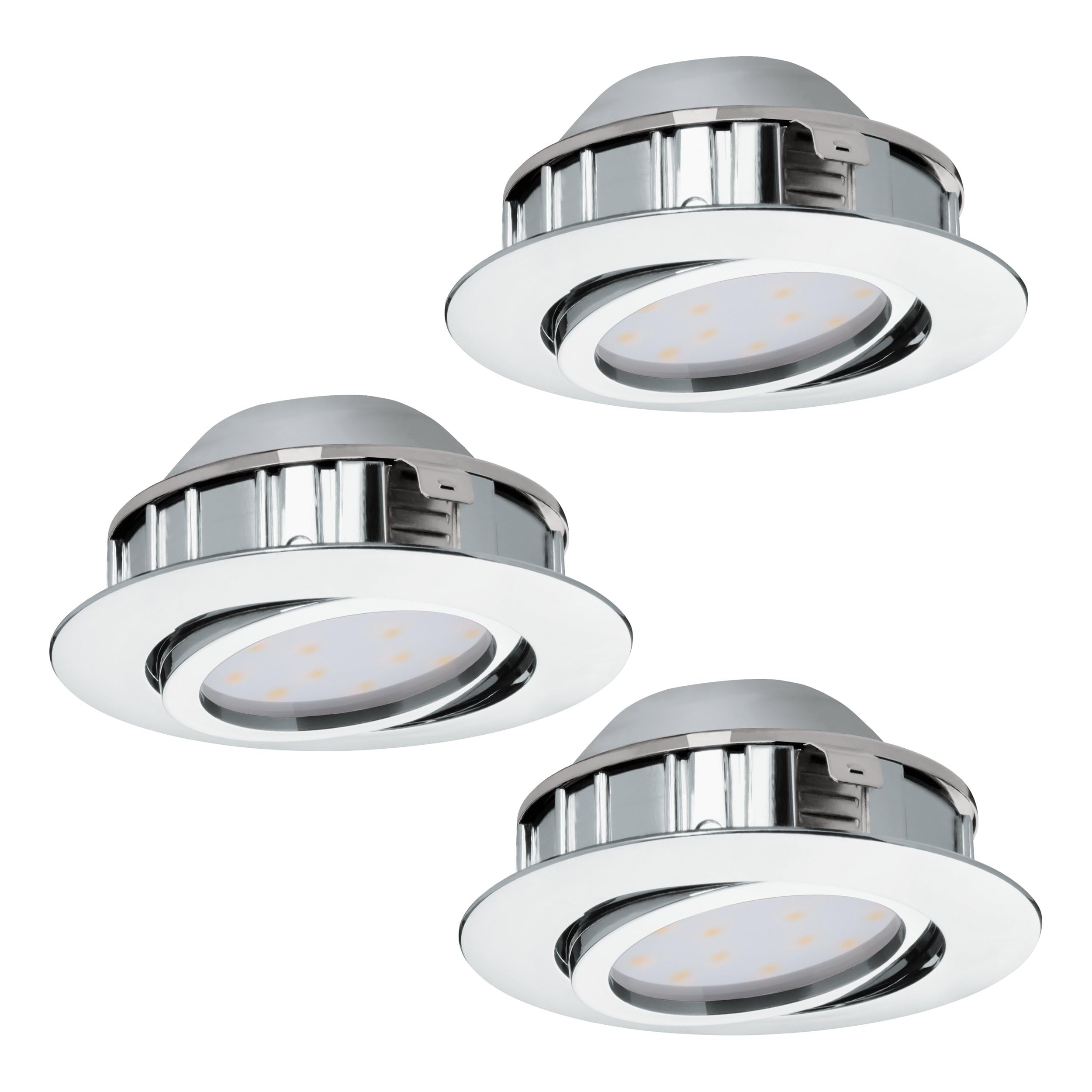 eglo-pineda-3er-set-led-einbaustrahler-schwenkbar-chrom image 1