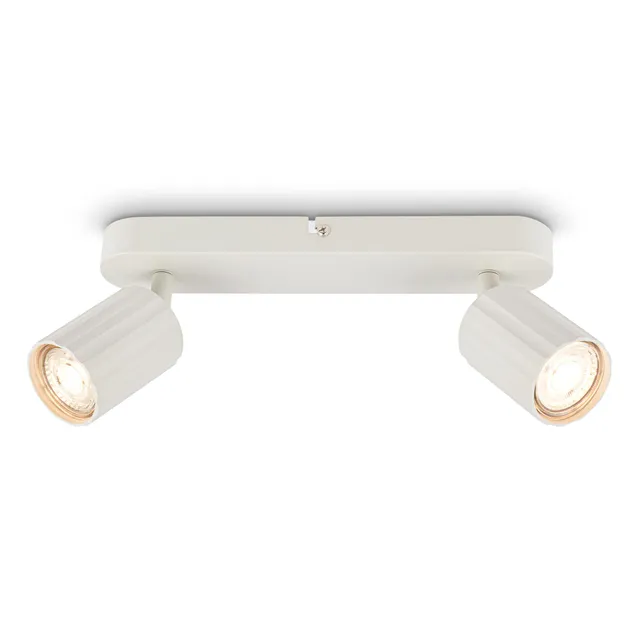 briloner-deckenstrahler-riffle-2-flammig-gu10-schwenkbar-28-cm-altwei image 1