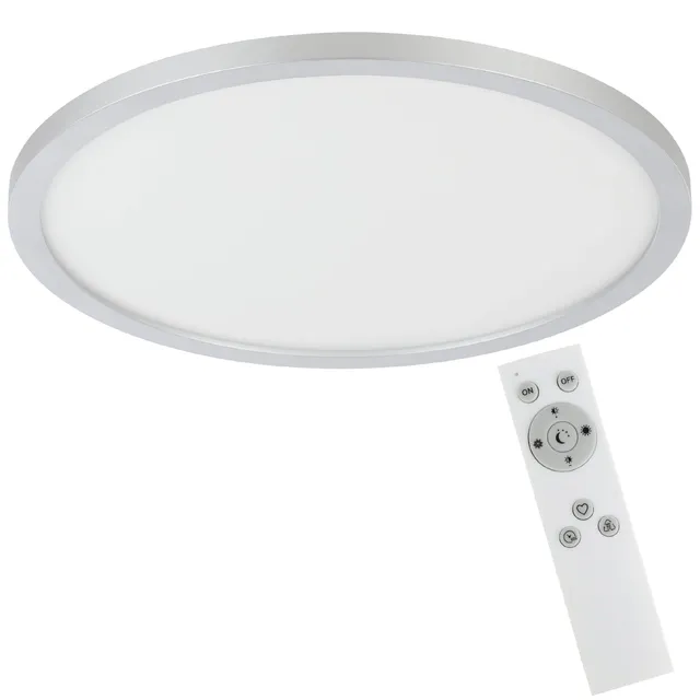 eglo-campaspero-led-deckenleuchte-rund-30-cm-dimmbar-mit-fernbedienung-wei-grau image 1