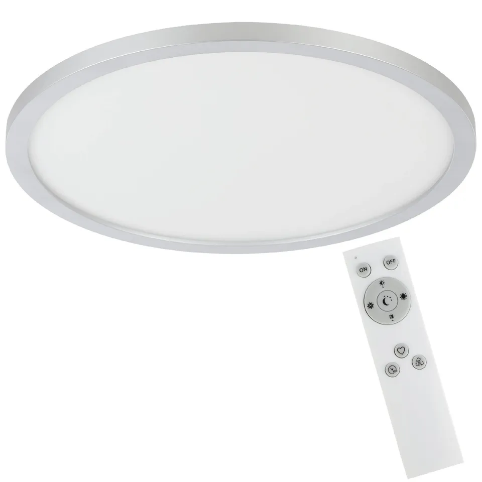 eglo-campaspero-led-deckenleuchte-rund-30-cm-dimmbar-mit-fernbedienung-wei-grau image 1