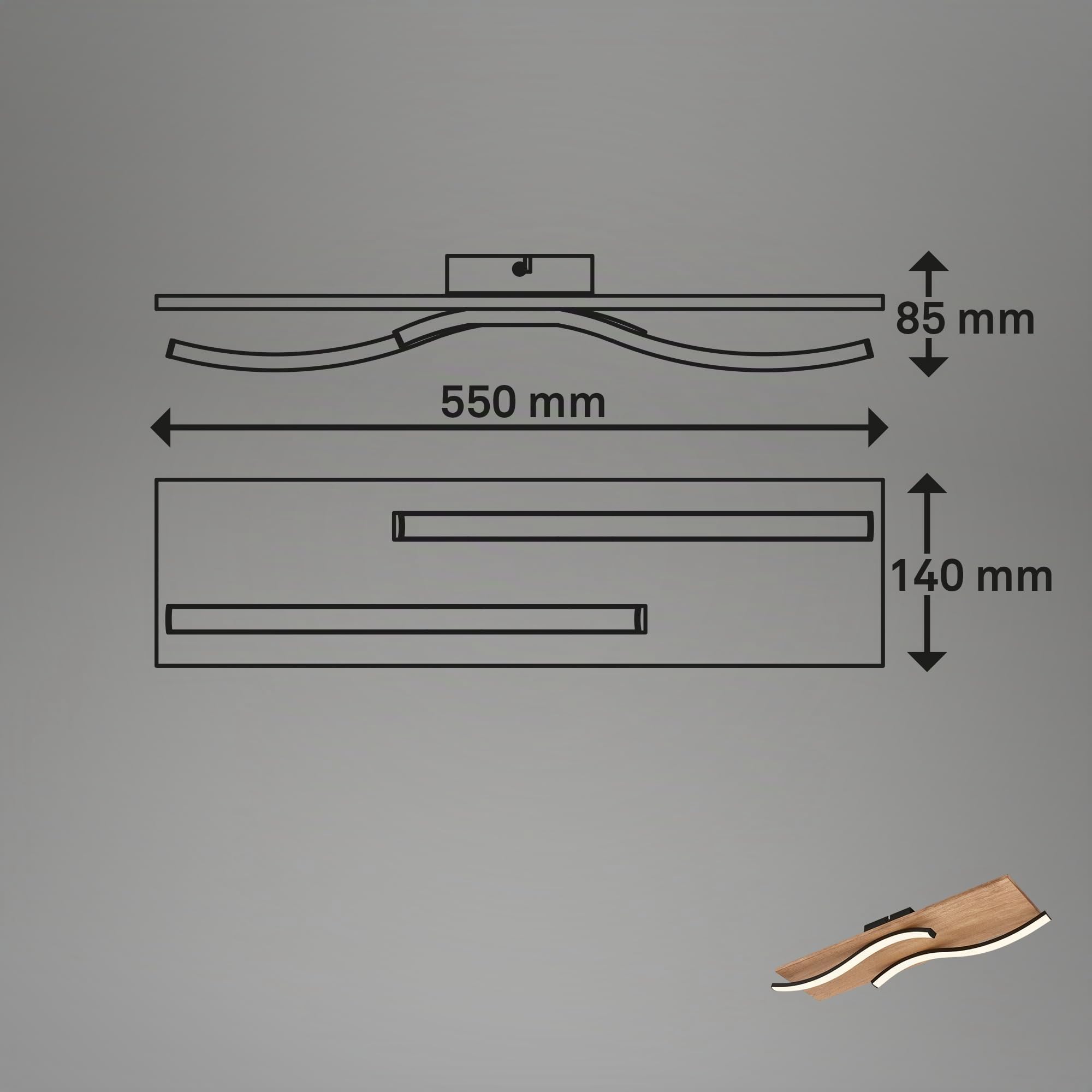 briloner-led-deckenlampe-vintage-wellenform-55cm-22w-1920lm-3000k-schwarz-holz image 6