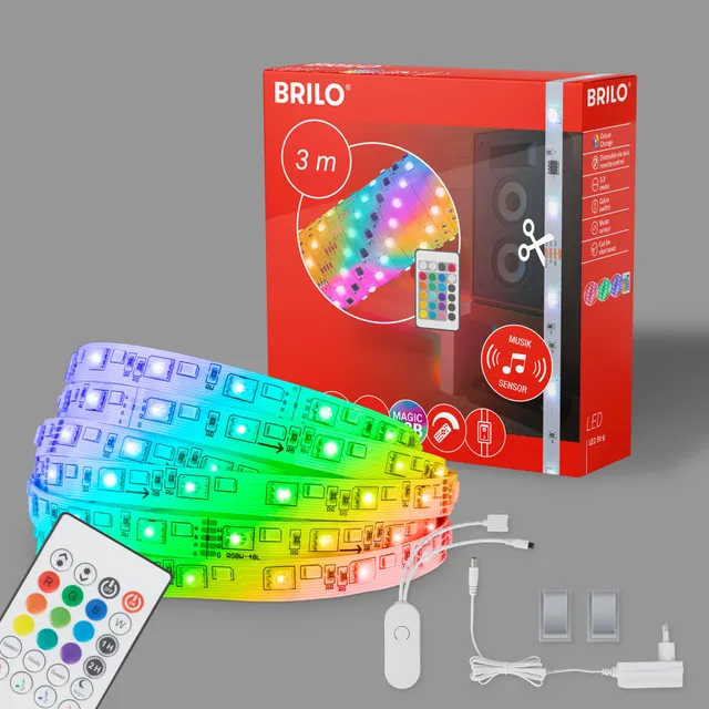 briloner-led-strip-3m-rgbic-mit-musiksensor-und-fernbedienung-wei image 1
