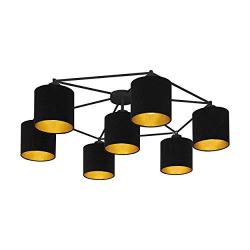 eglo-staiti-deckenlampe-7-flammig-schwarz-gold-textil-84-cm-e27 image 5