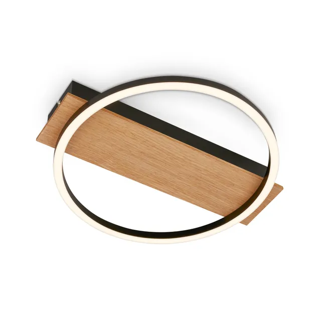 briloner-led-deckenlampe-rund-holzdekor-13w-1400lm-3000k-schwarz-holz image 1