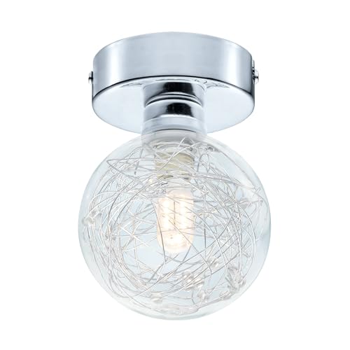 eglo-horae-deckenleuchte-g9-chrom-glas-mit-draht image 2