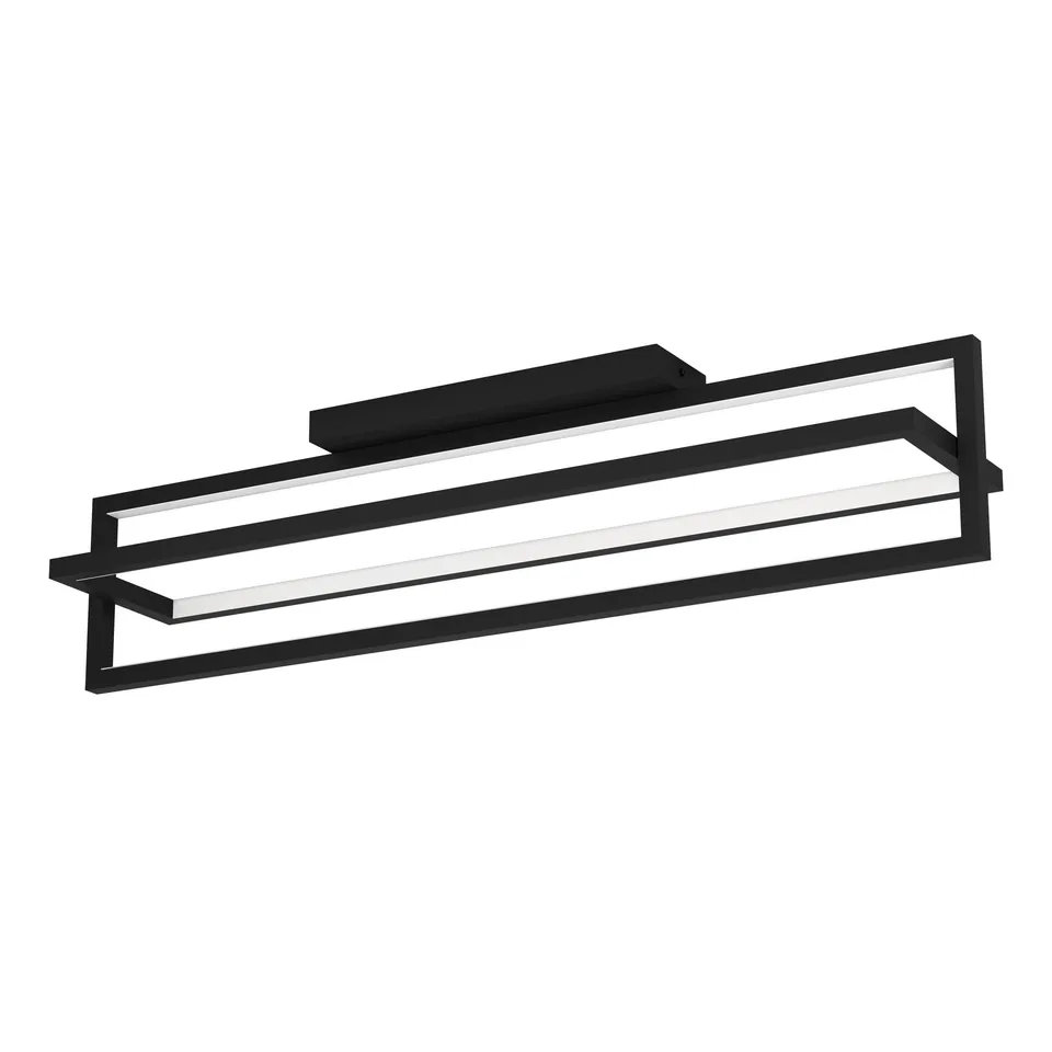 eglo-siberia-led-deckenleuchte-78x16-cm-schwarz-wei-dimmbar-mit-fernbedienung image 1