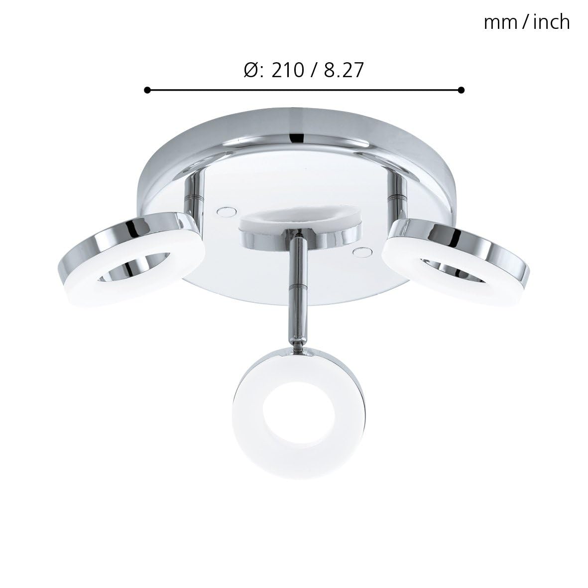 eglo-gonaro-3-flammige-led-deckenleuchte-stahl-chrom-warmwei image 2