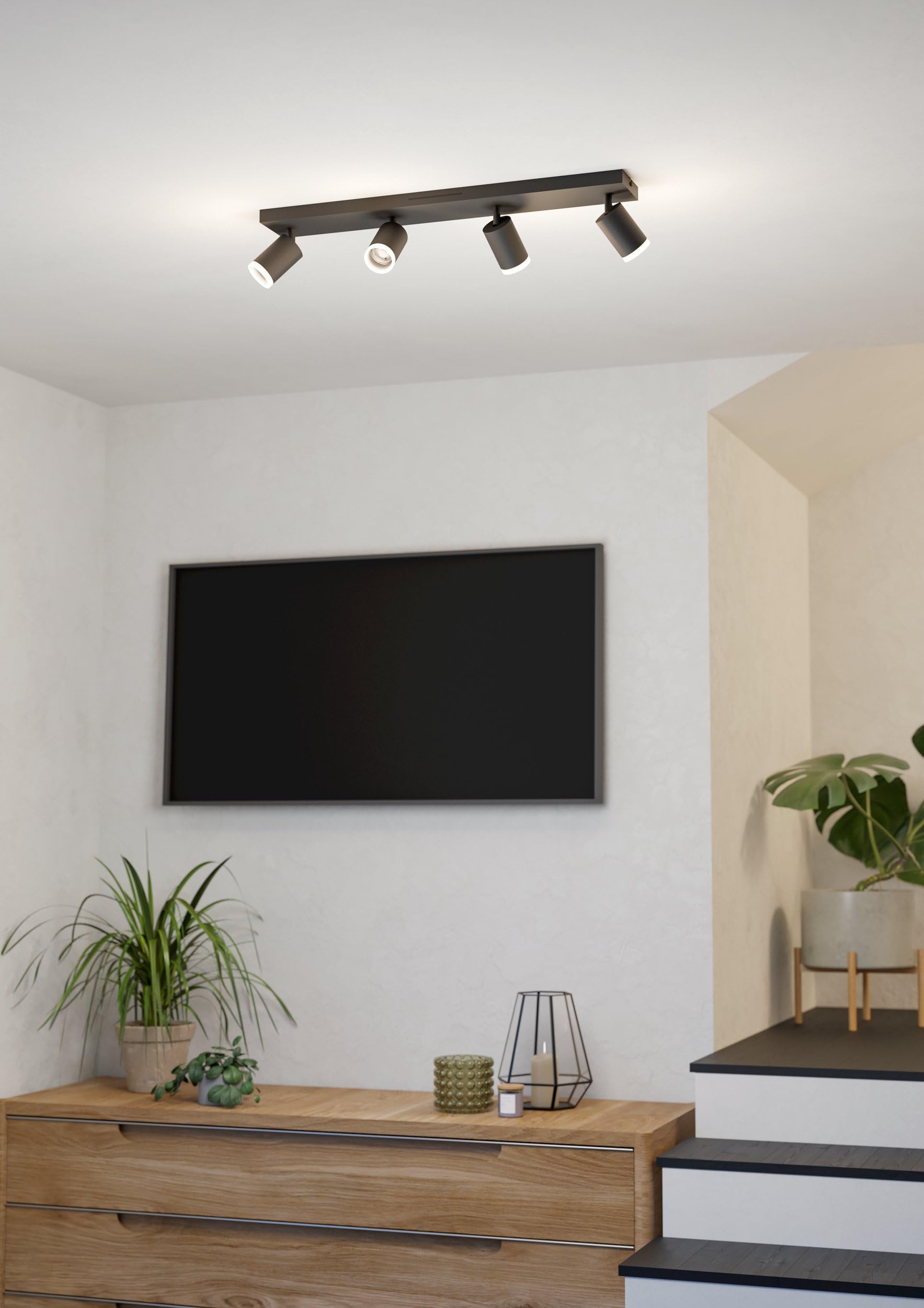 eglo-connect-z-melitello-z-smart-led-deckenstrahler-4-spots-schwarz-zigbee-matte image 2