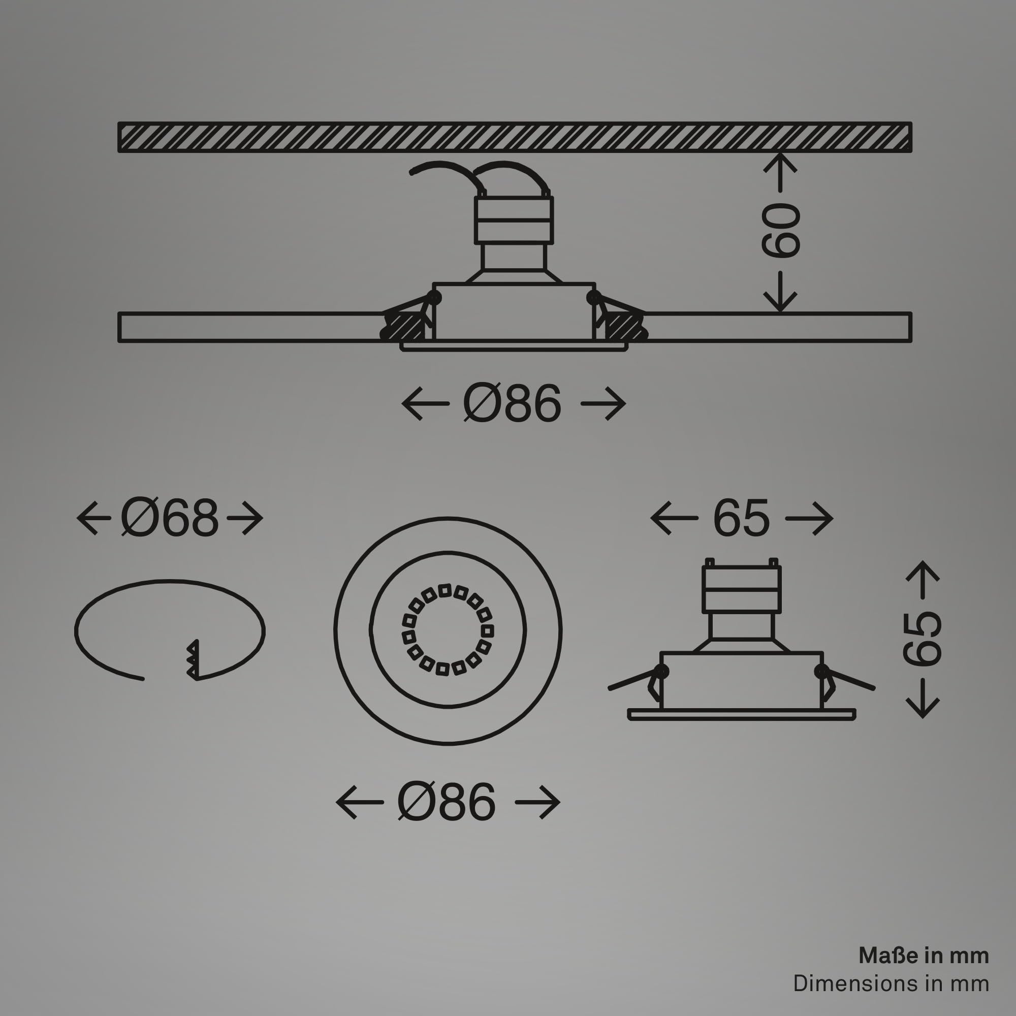 briloner-3er-set-einbaustrahler-rahmen-gu10-schwenkbar-86x65mm-silber image 3