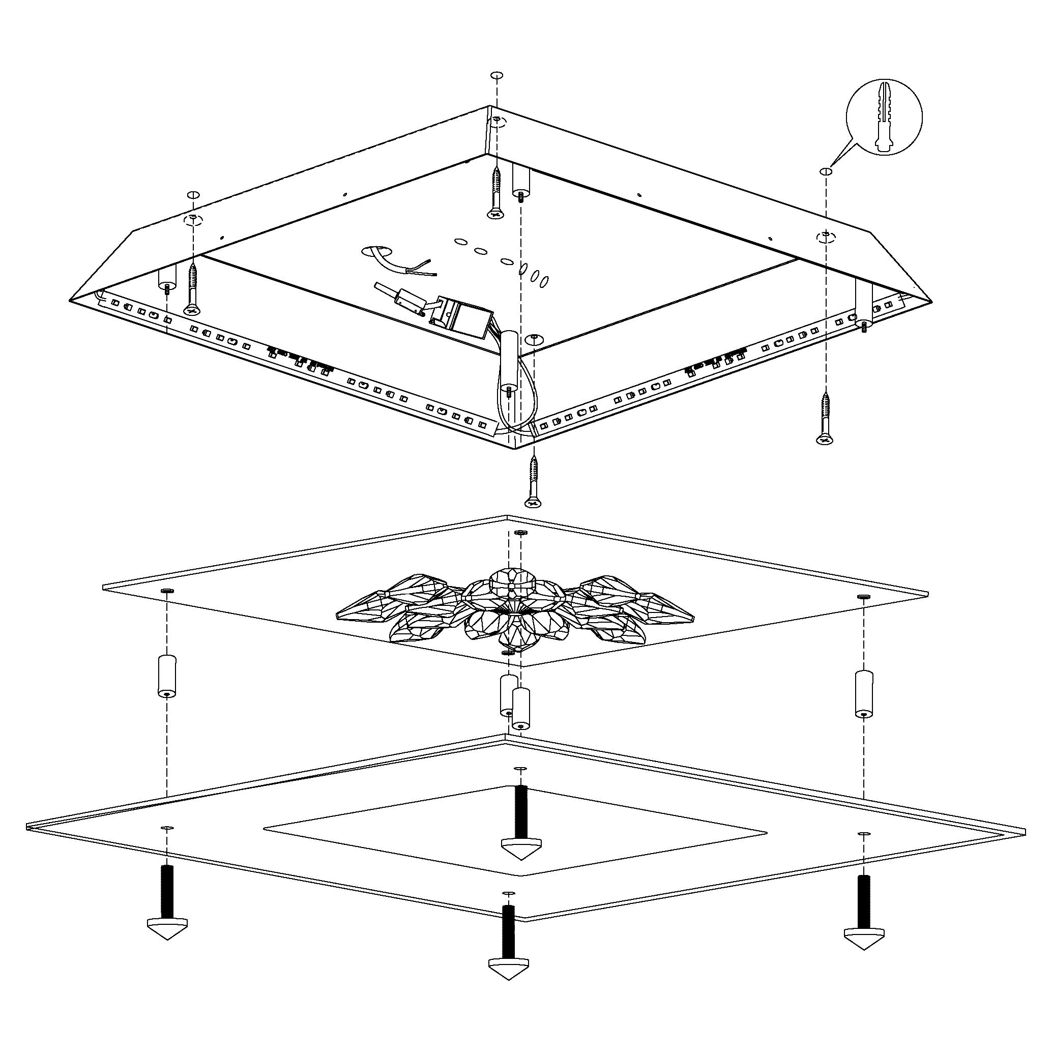 eglo-benalua-1-led-deckenleuchte-47-cm-dimmbar-wei-kristall image 4