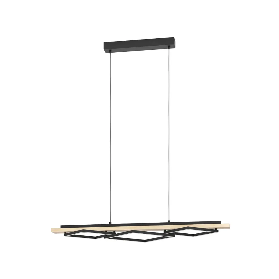eglo-boyal-led-h-ngelampe-3-flammig-holz-schwarz-warmwei-101cm image 1