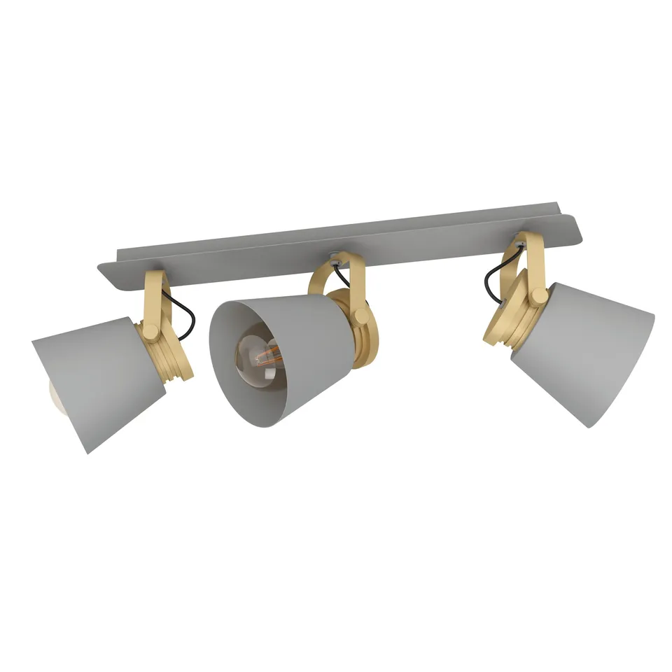 eglo-twicken-3-flammiger-deckenstrahler-metall-grau-gold-e27 image 1