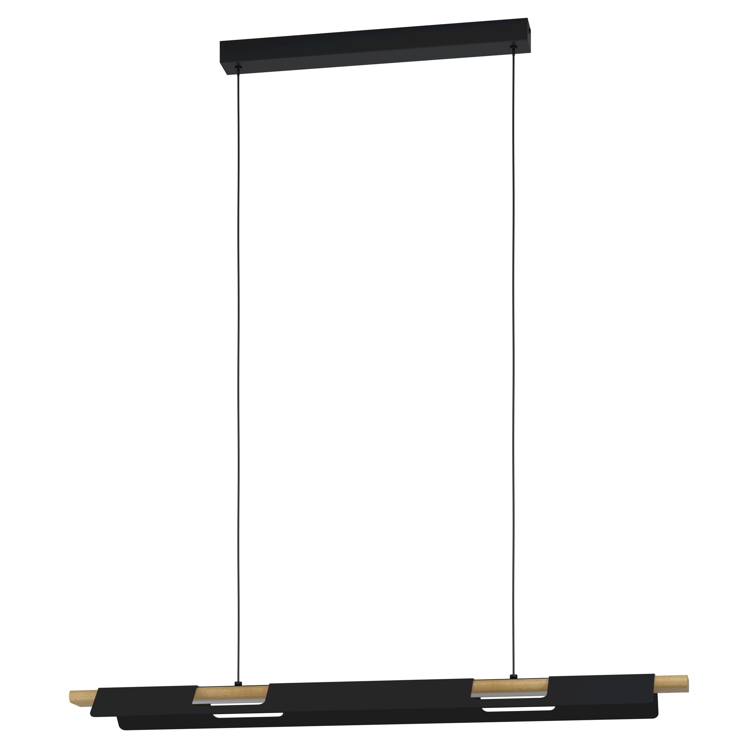 eglo-ermua-led-pendelleuchte-100-cm-schwarz-braun-wei-dimmbar image 1