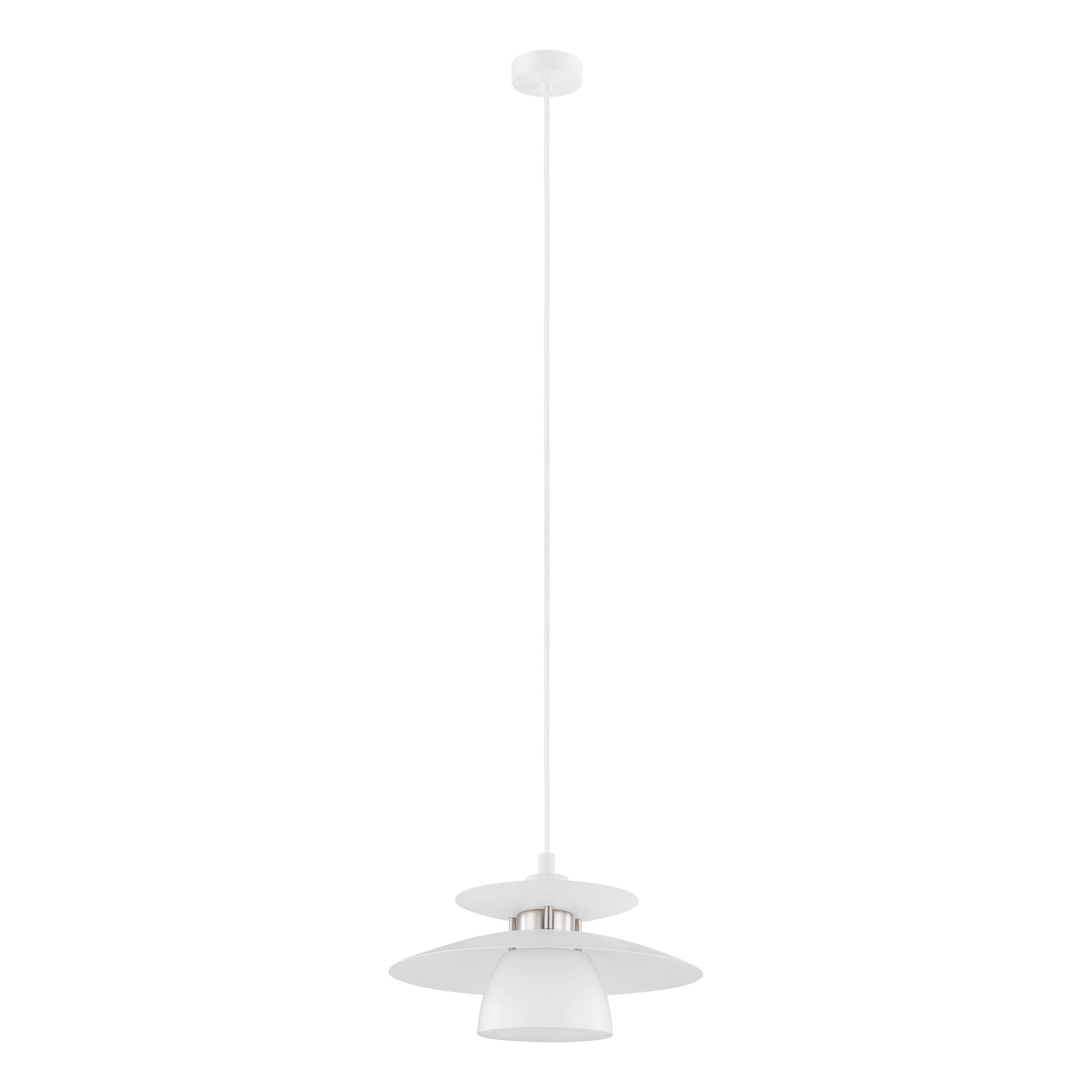 eglo-brenda-pendellampe-e27-wei-nickel-matt-32-cm image 1
