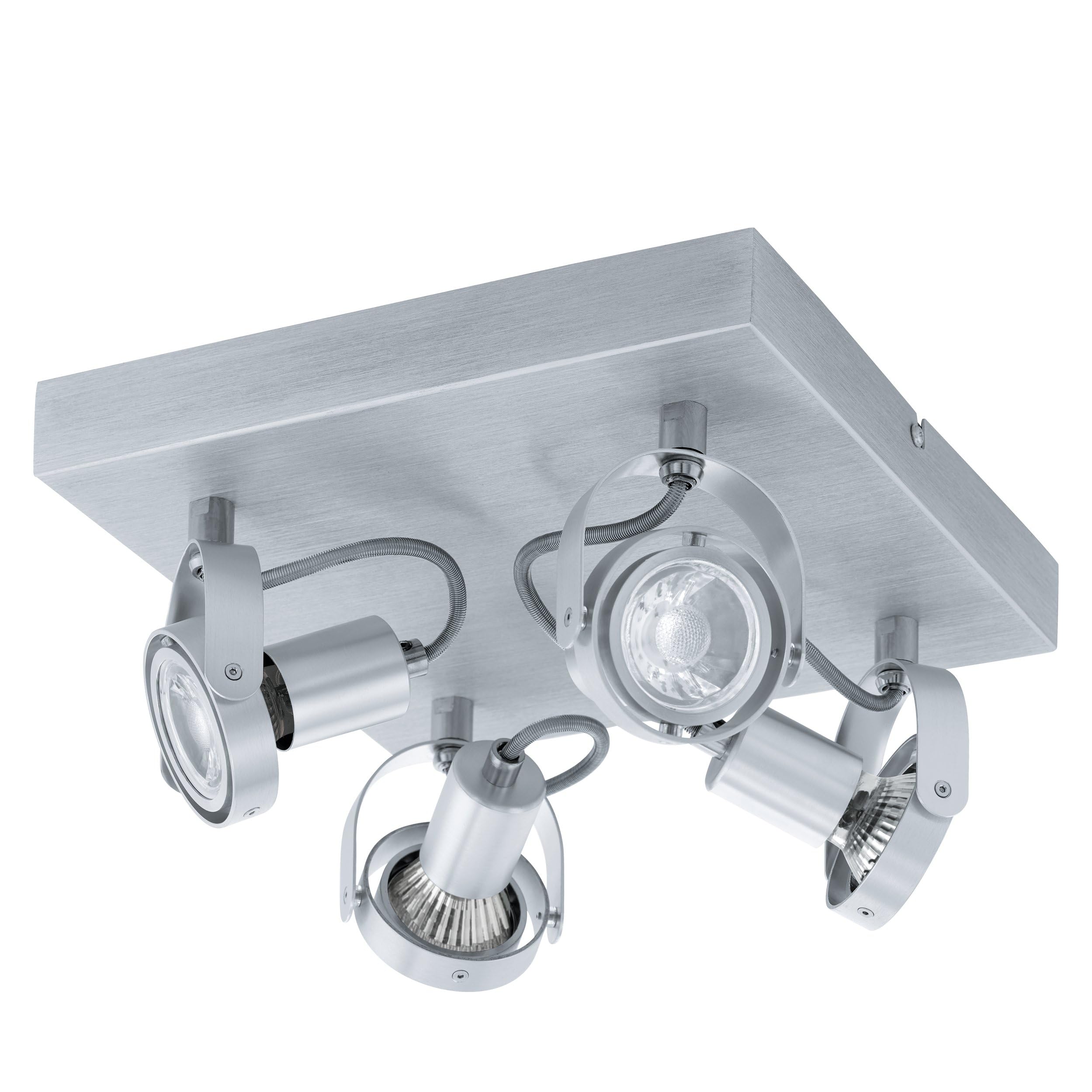 eglo-novorio-led-deckenstrahler-4-flammig-alu-geb-rstet-gu10-27x27cm image 1