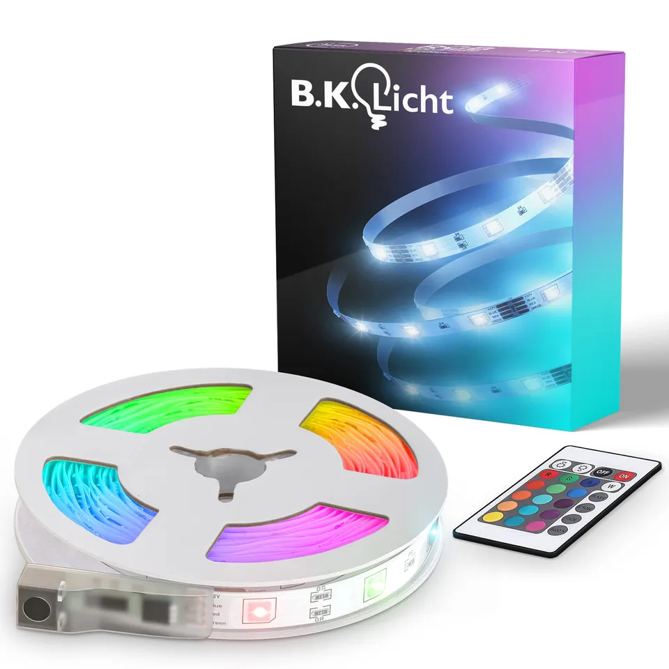 b-k-licht-usb-led-strip-3-m-rgb-dimmbar-selbstklebend-mit-fernbedienung-wei image 1