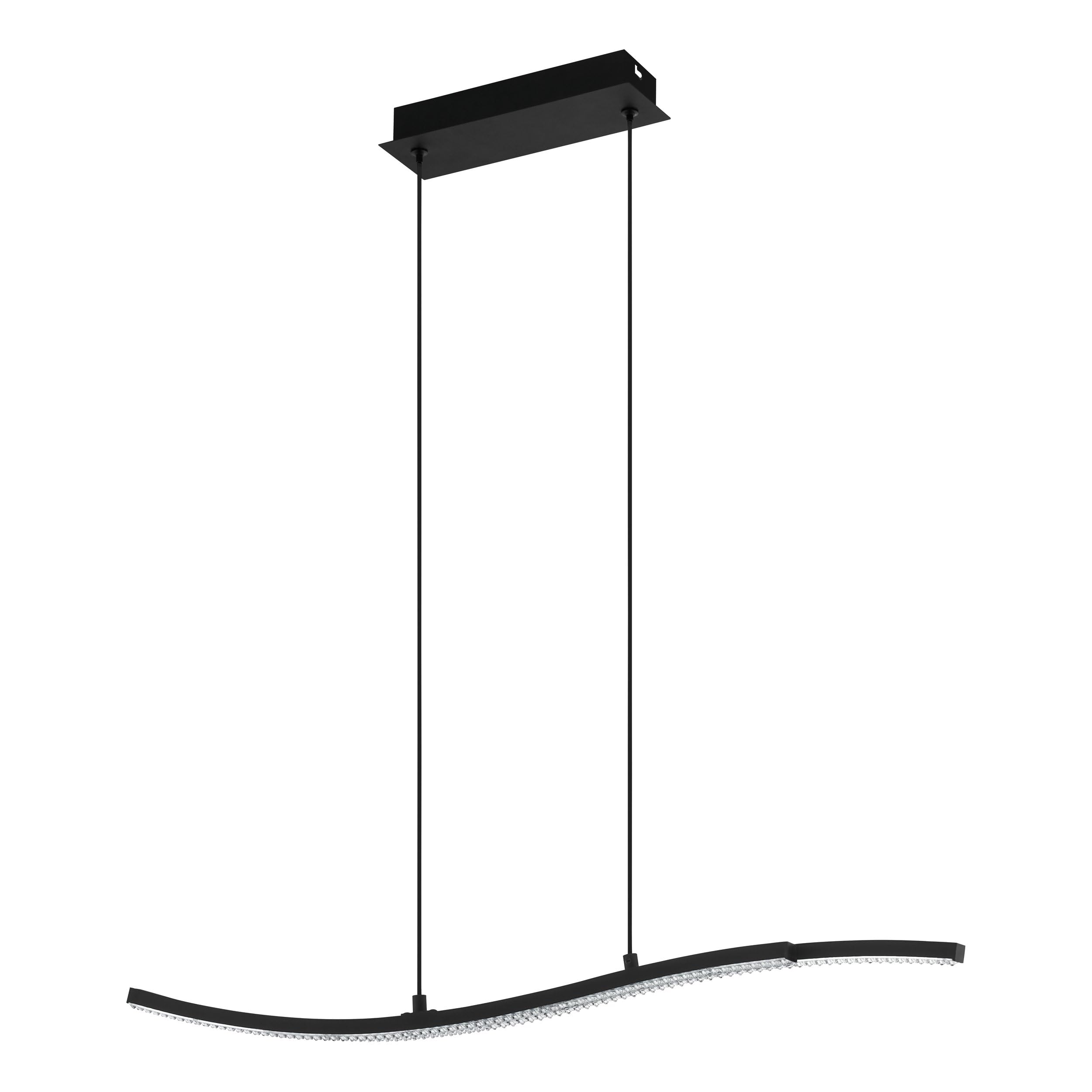 eglo-lejias-led-pendelleuchte-mit-kristall-schwarz-transparent-78-cm image 1