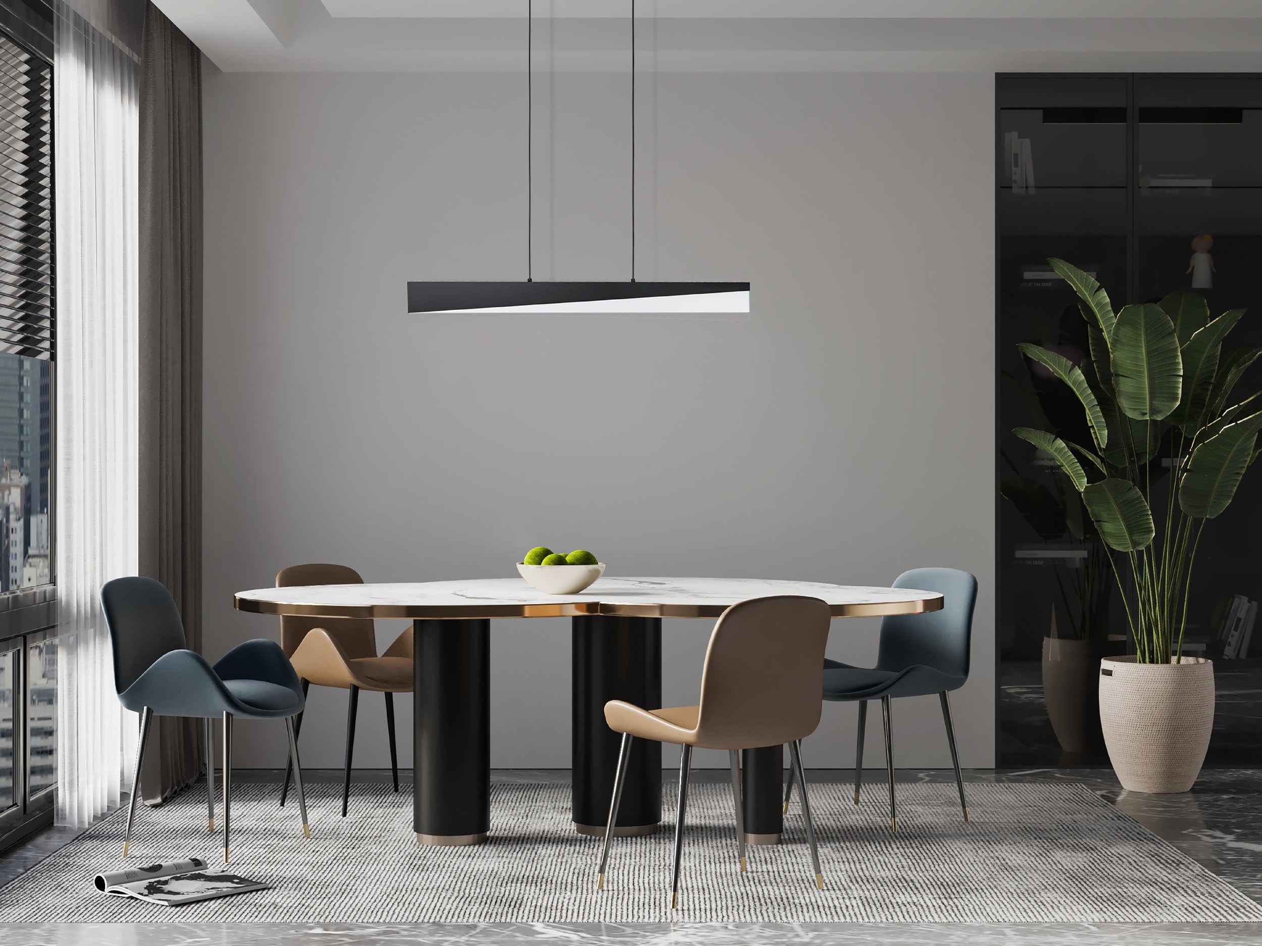 eglo-isidro-led-pendelleuchte-80-cm-schwarz-dimmbar image 4