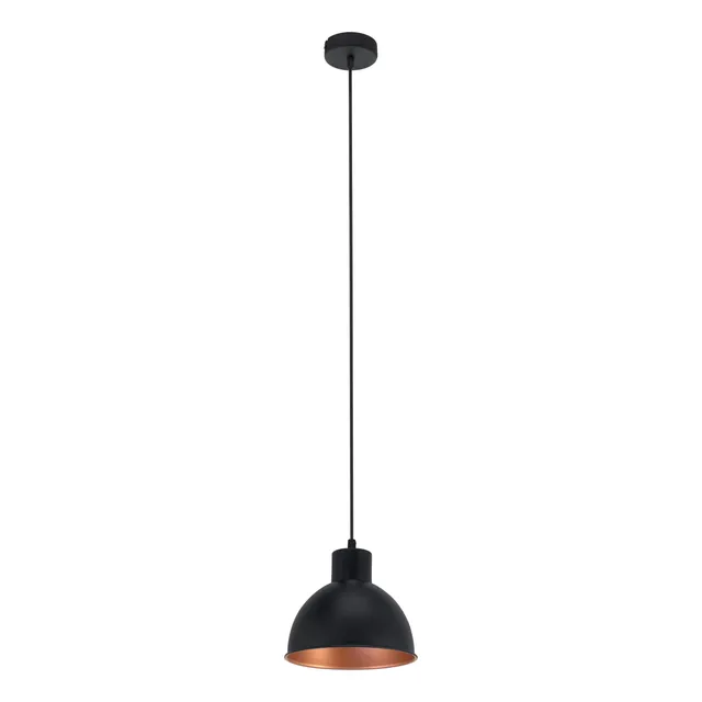 eglo-truro-pendelleuchte-vintage-industrial-schwarz-kupfer-e27-21-cm image 1