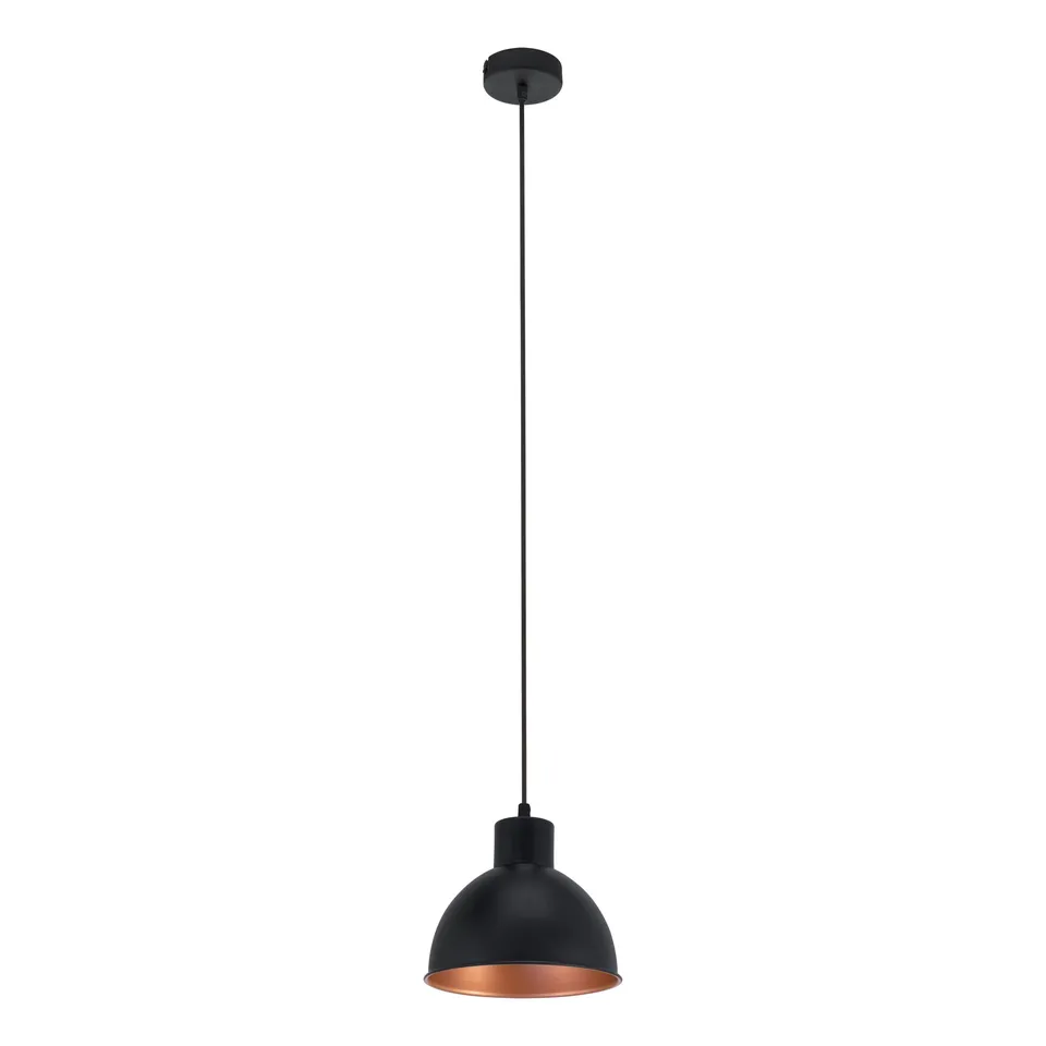 eglo-truro-pendelleuchte-vintage-industrial-schwarz-kupfer-e27-21-cm image 1