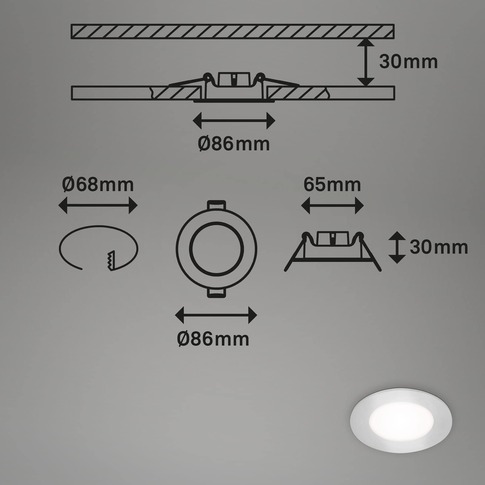 briloner-7125-434-led-einbaustrahler-3er-set-ultraflach-3w-neutralwei image 6