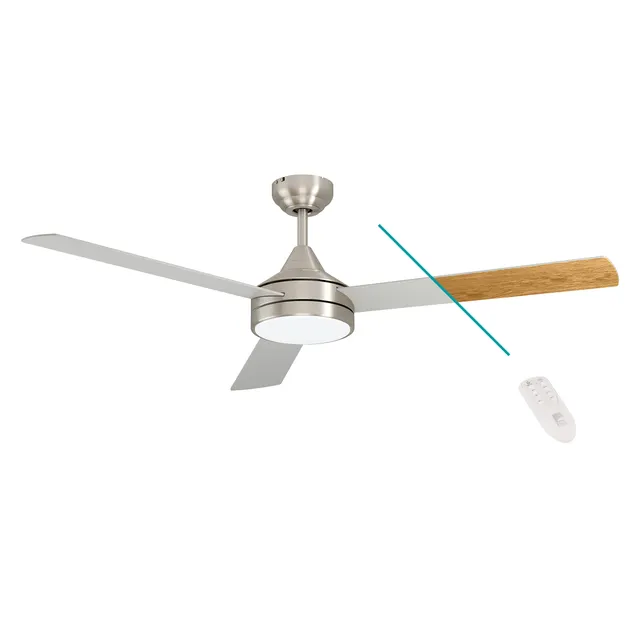 eglo-sesimbra-deckenventilator-mit-licht-132-cm-nickel-3-flammig-dimmbar image 1